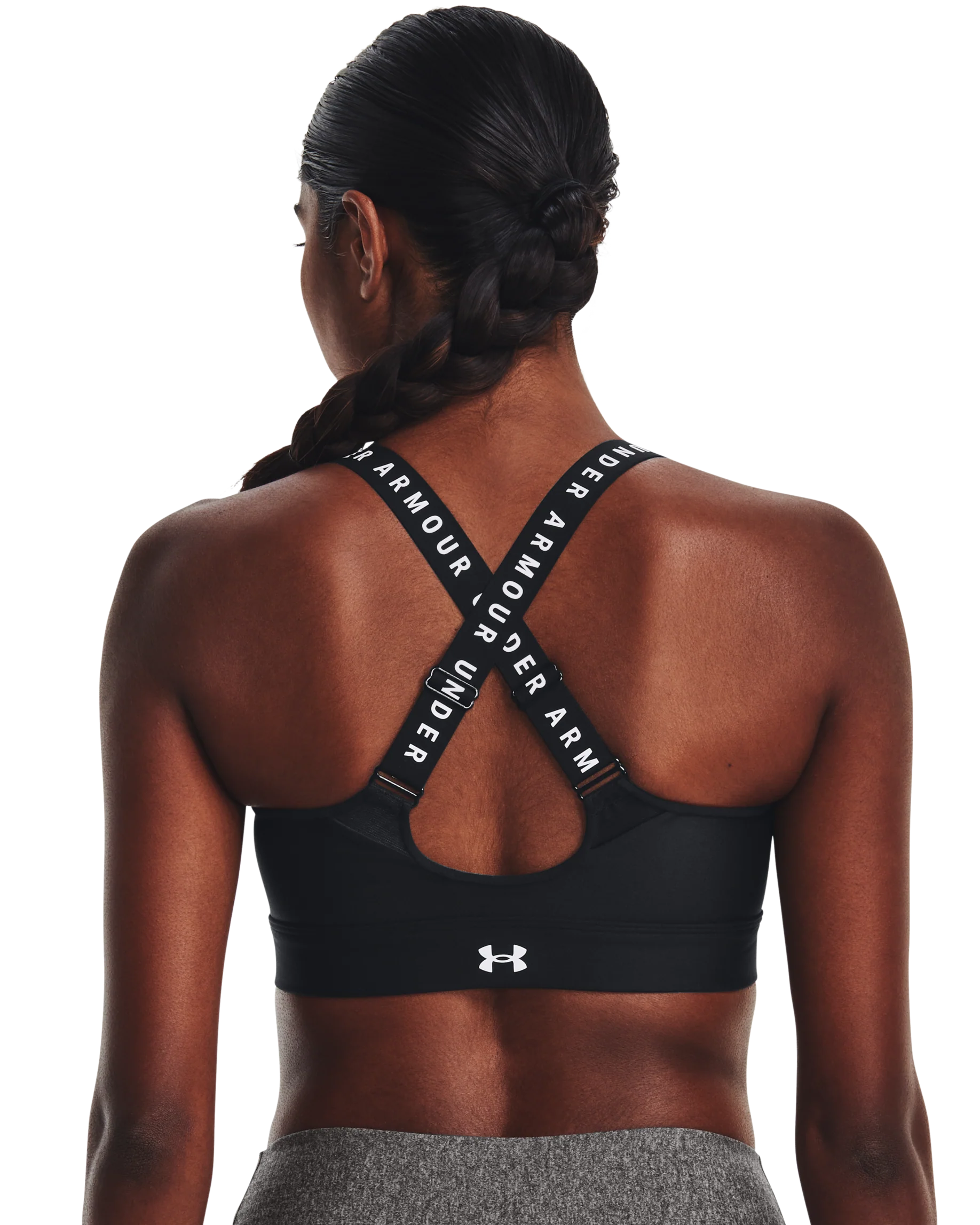 Women's UA Infinity High Zip Sports Bra - Image 8