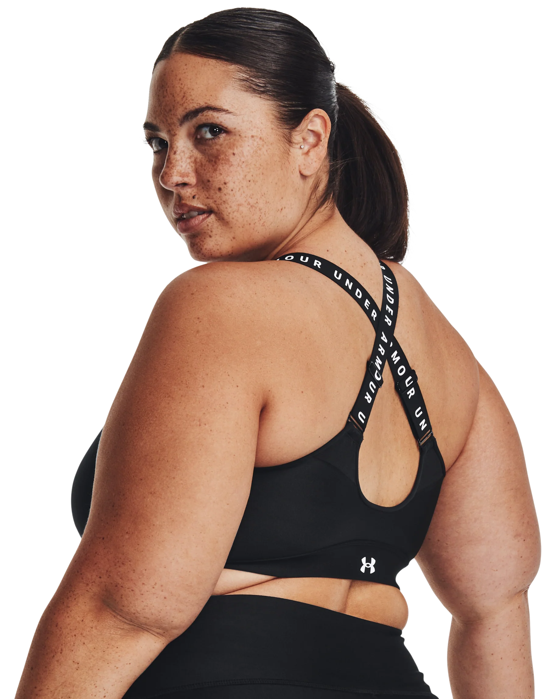 Women's UA Infinity High Zip Sports Bra - Image 9