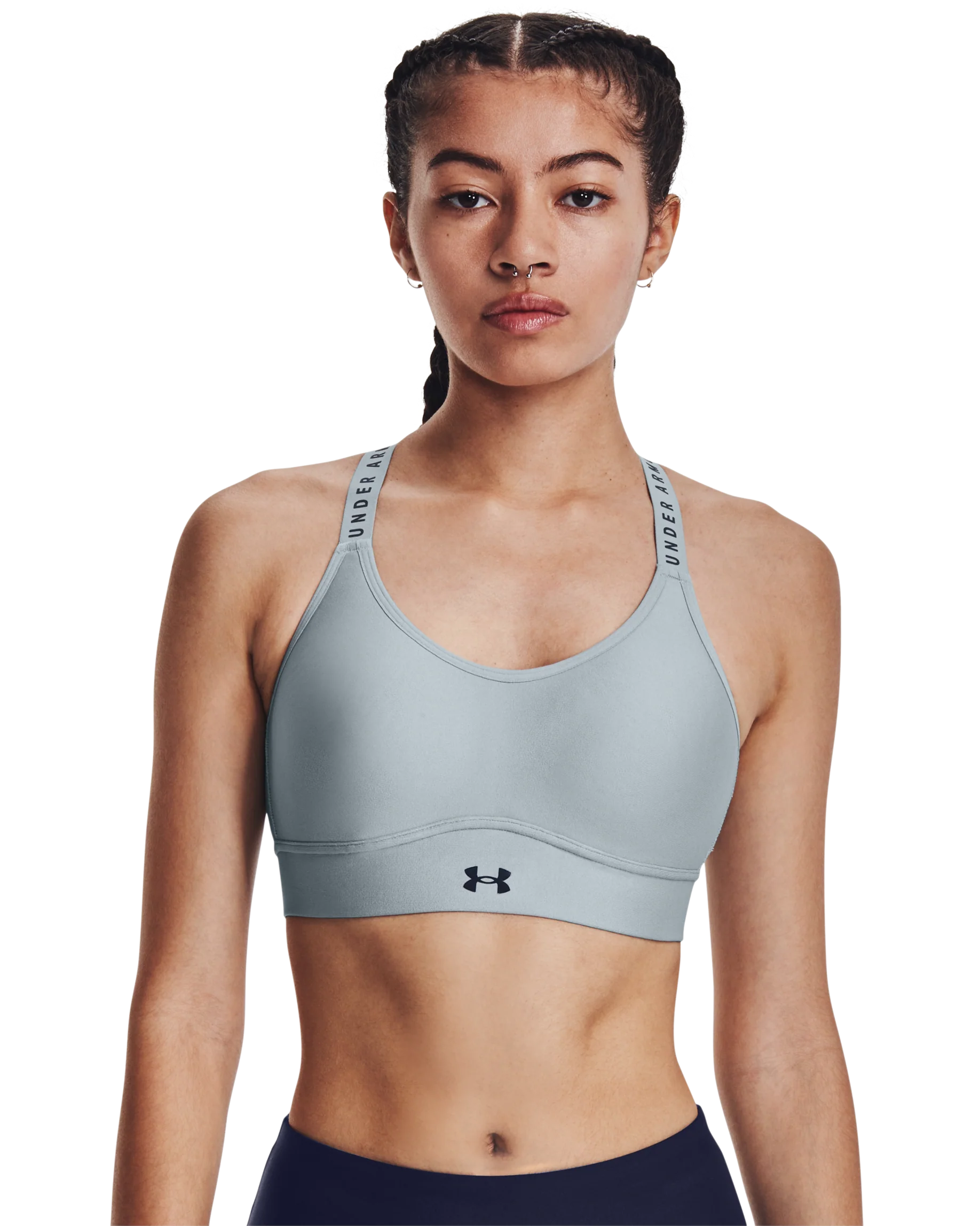 Women's UA Infinity Mid Covered Sports Bra - Image 12