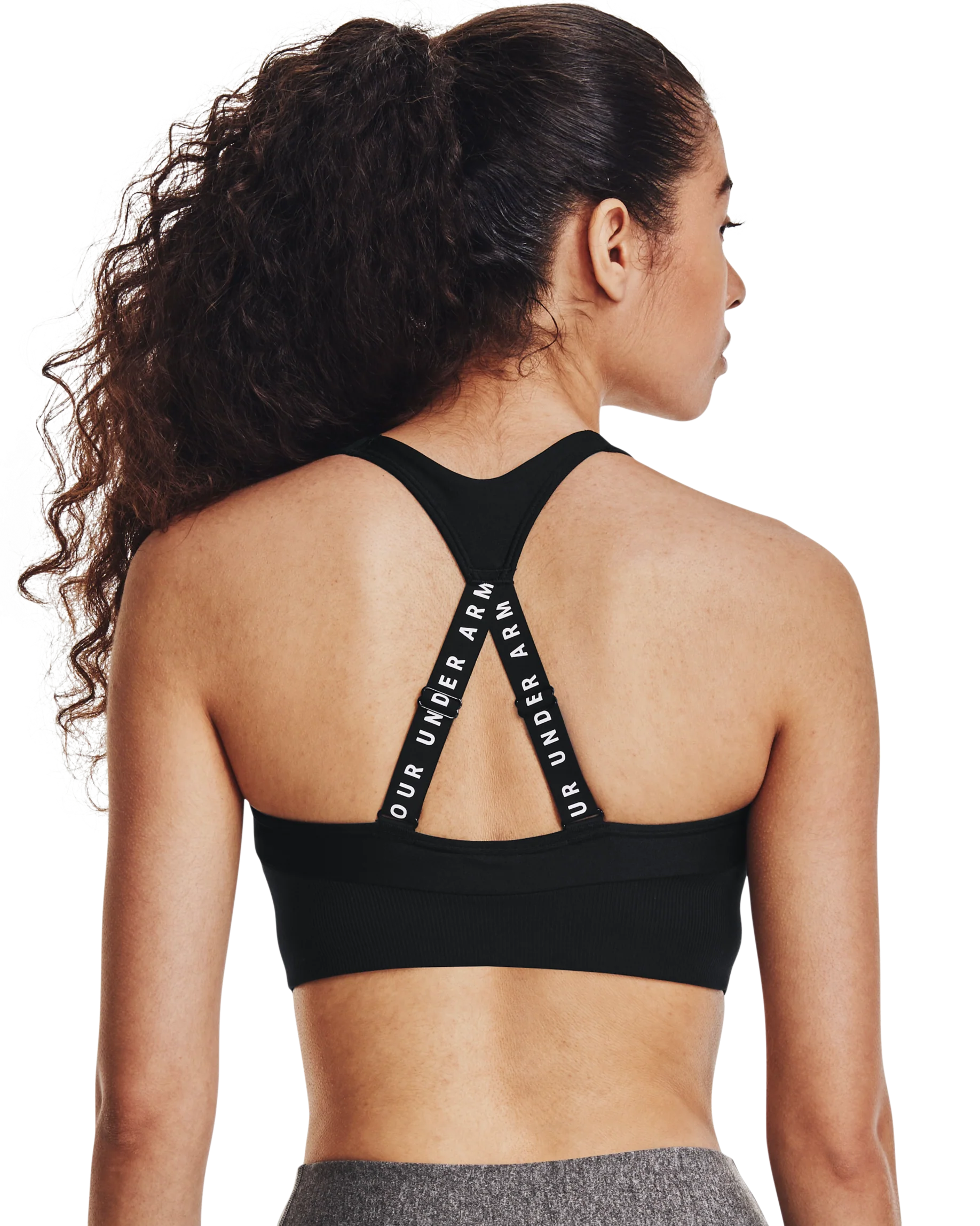 Women's UA Infinity Mid Rib Sports Bra - Image 6
