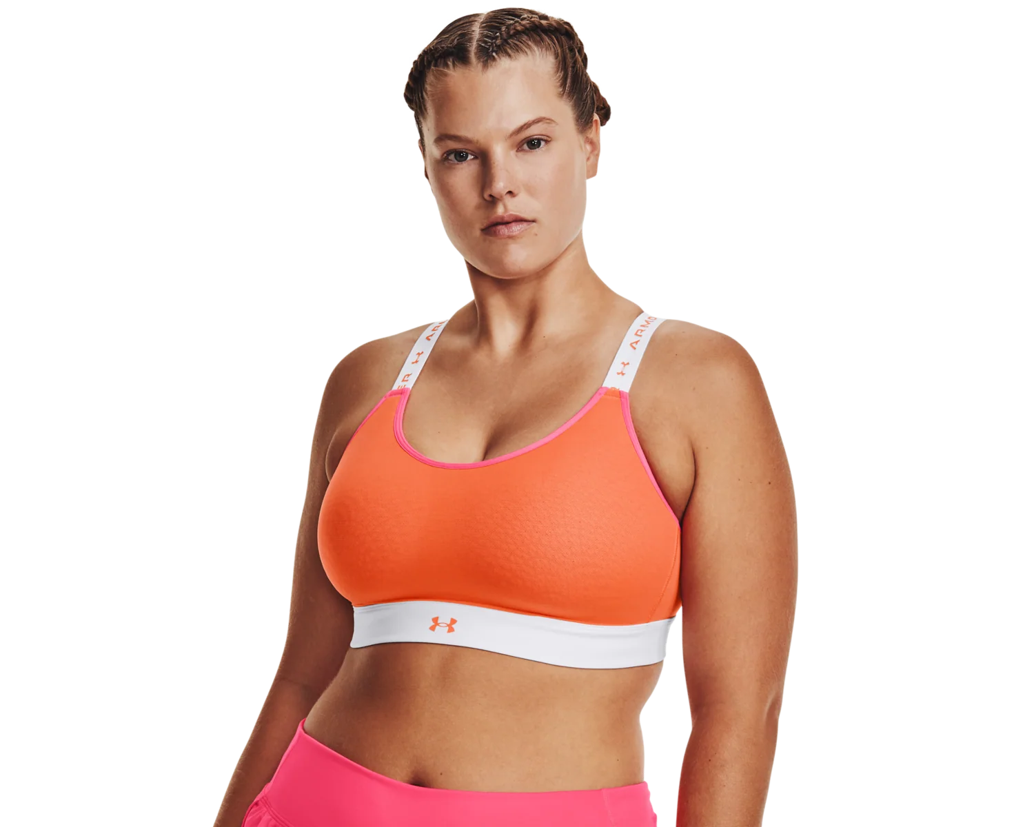 Women's UA Infinity Mid Run Sports Bra - Image 10