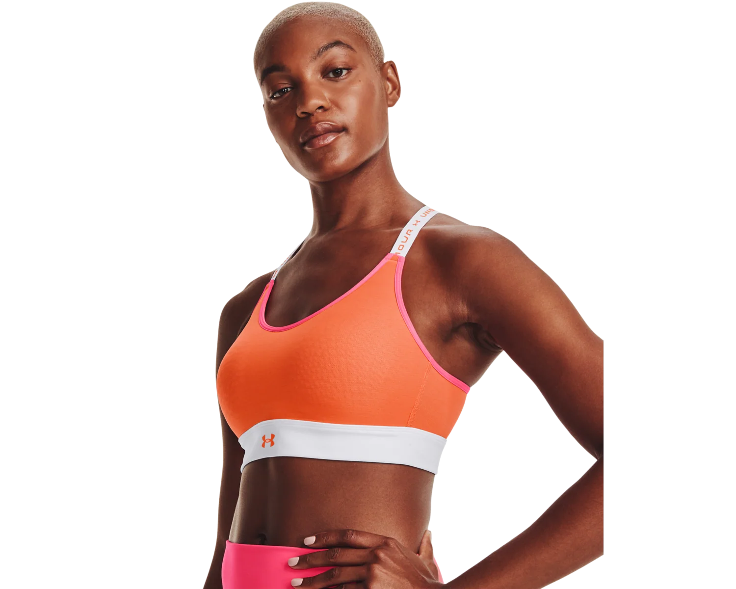 Women's UA Infinity Mid Run Sports Bra - Image 12