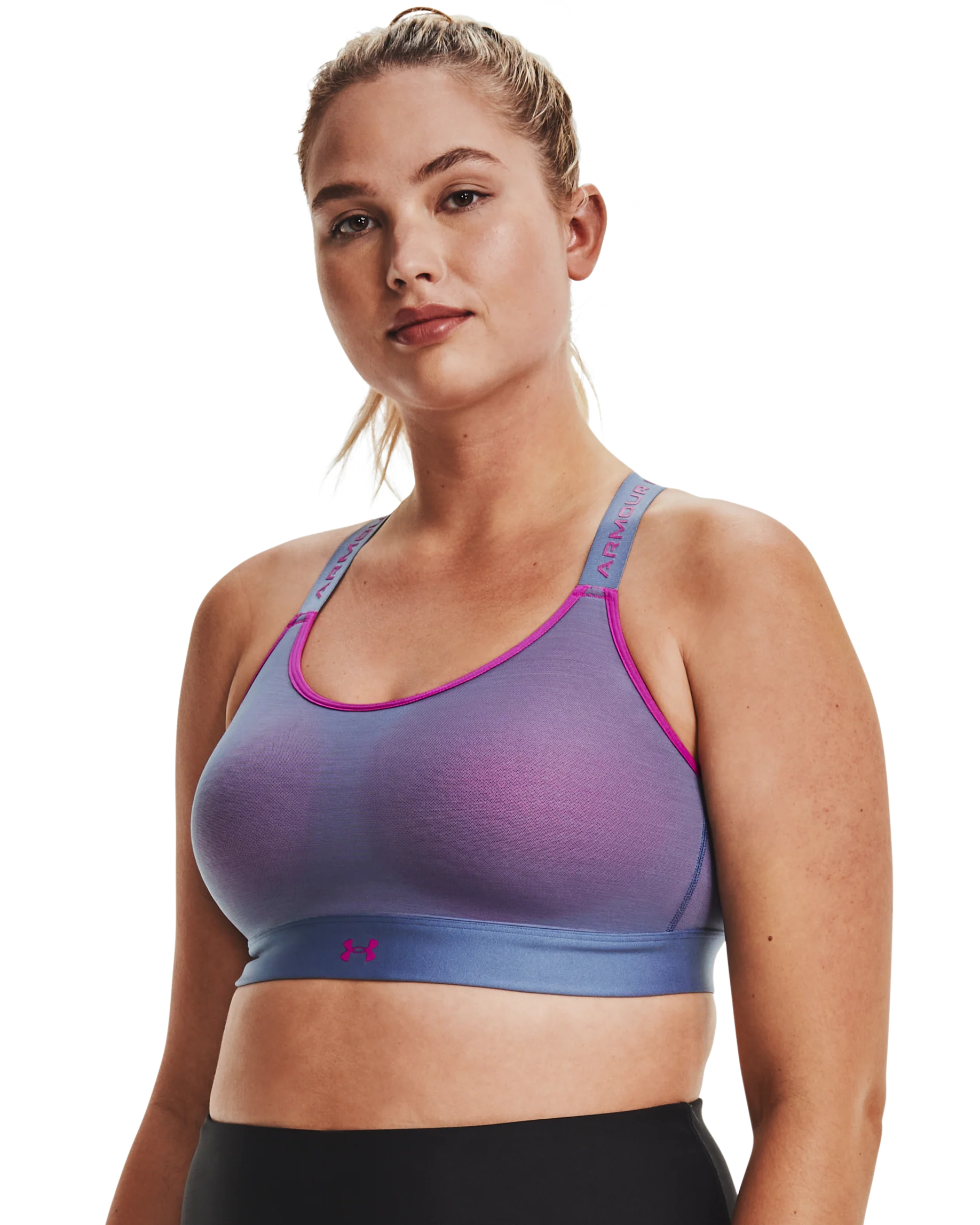 Women's UA Infinity Mid Run Sports Bra - Image 8