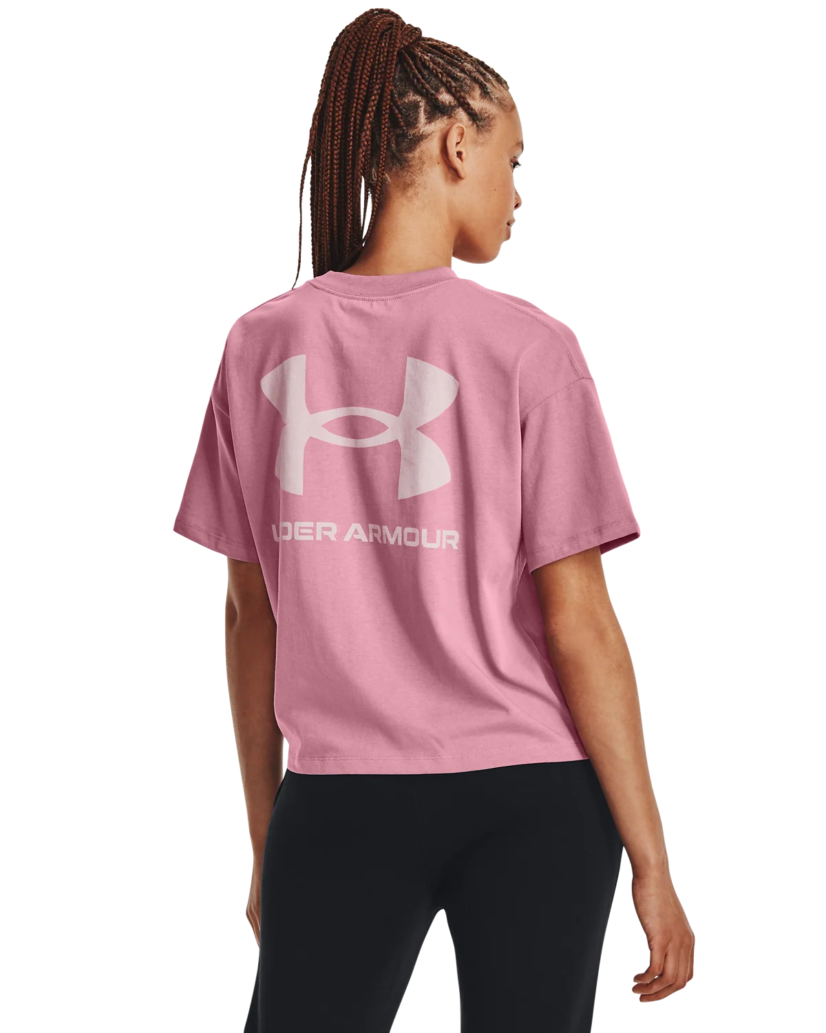 Women's UA Logo LC Oversized Heavyweight Short Sleeve - Image 2
