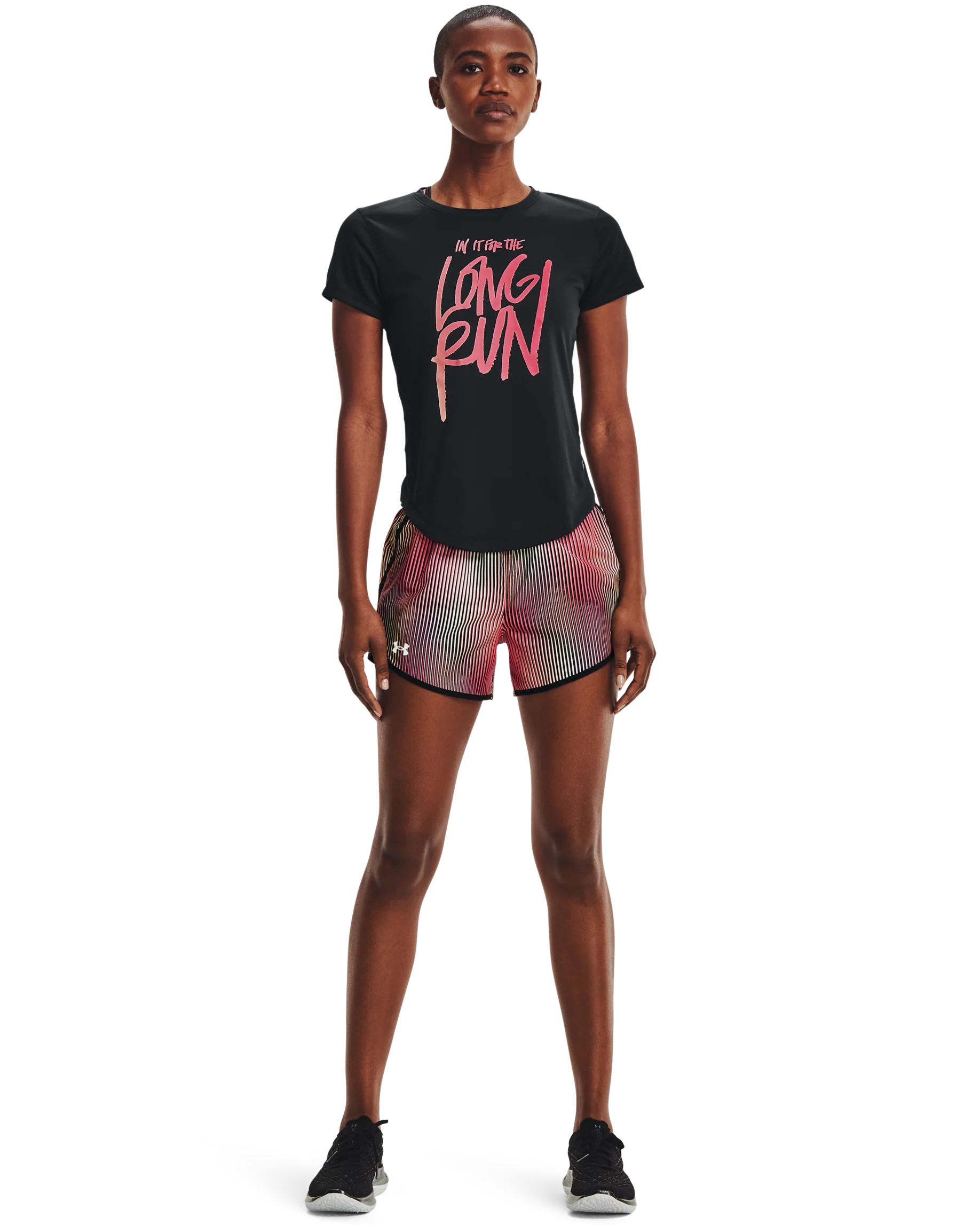 Women's UA Long Run Graphic Short Sleeve - Image 3