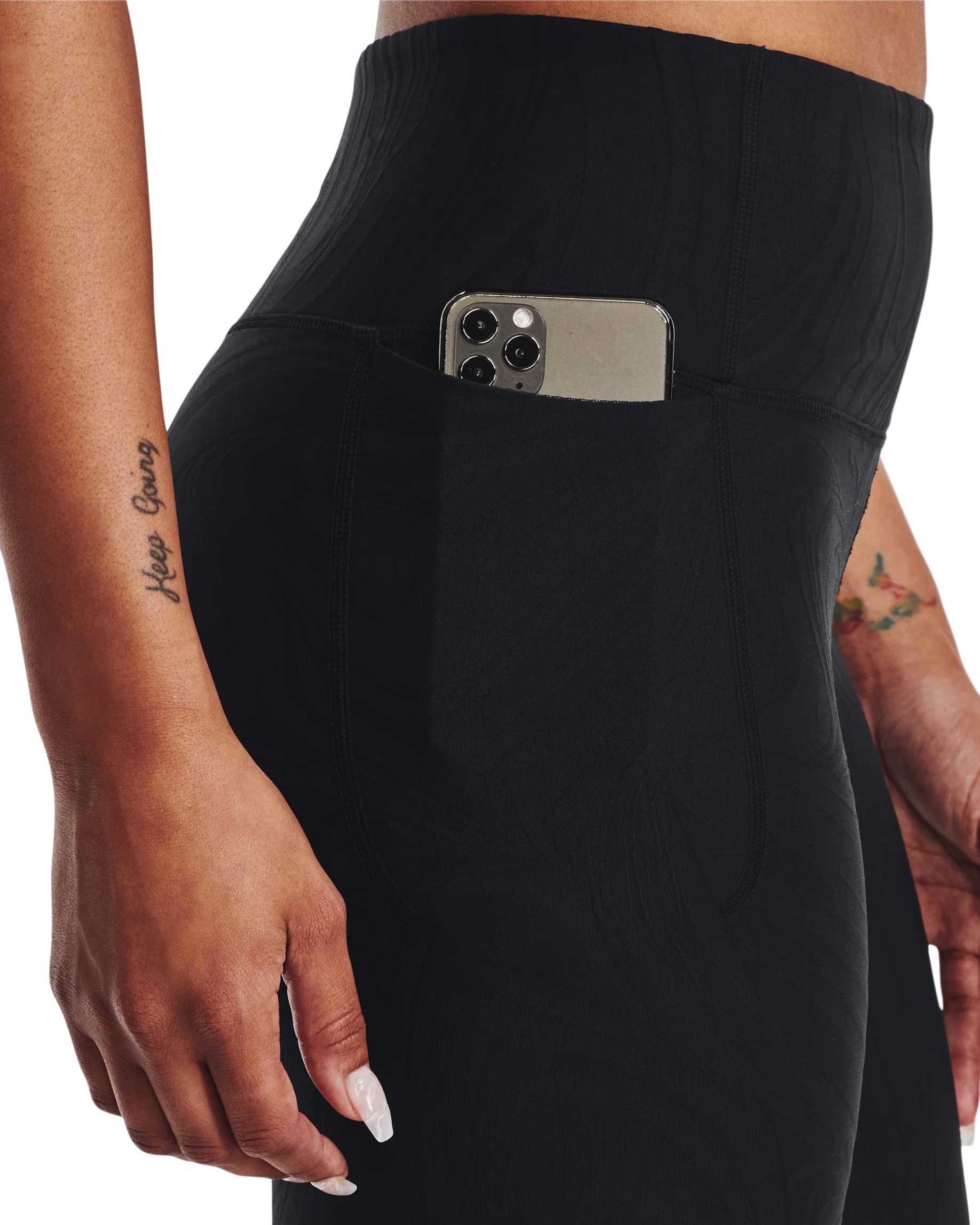 Women's UA Meridian Jacquard Ankle Leggings - Image 6