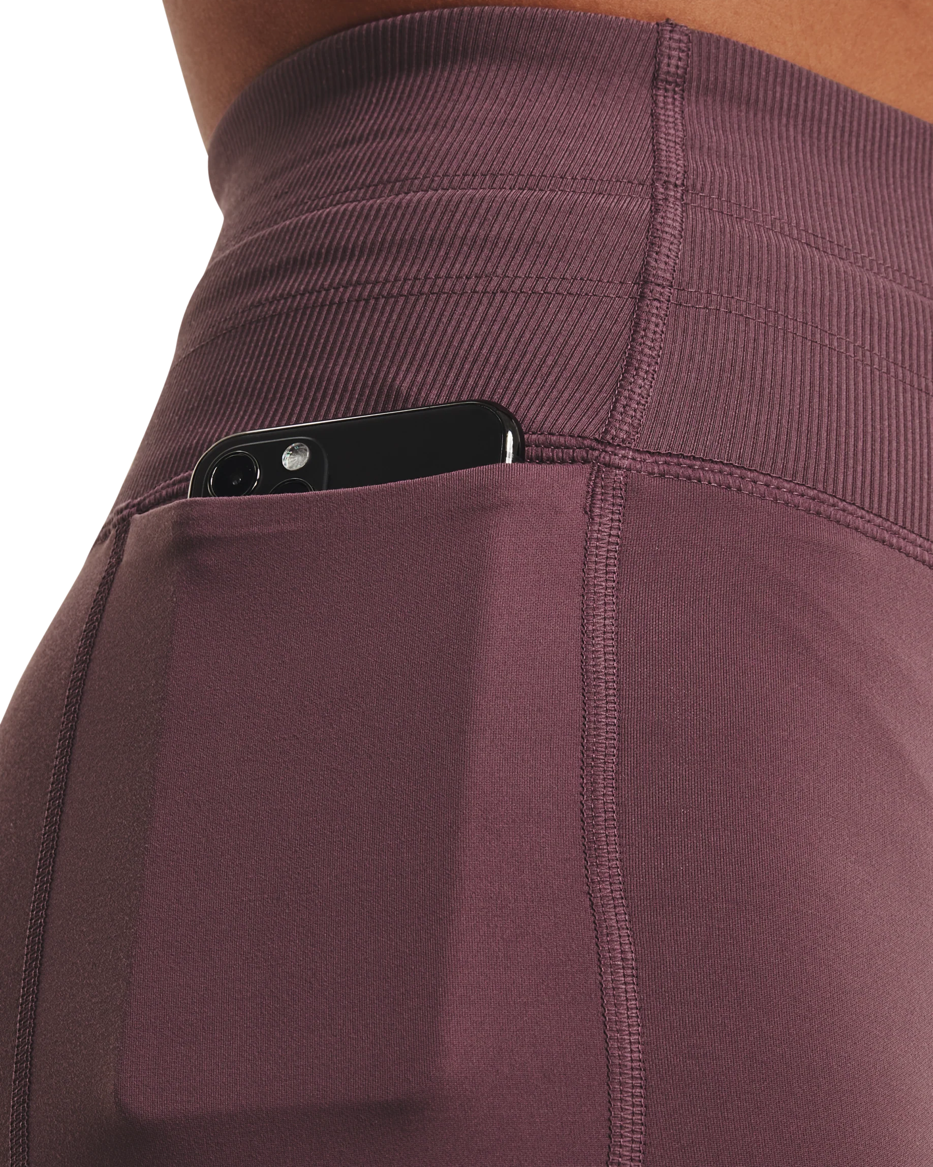 Women's UA Meridian Rib Waistband Ankle Leggings - Image 6