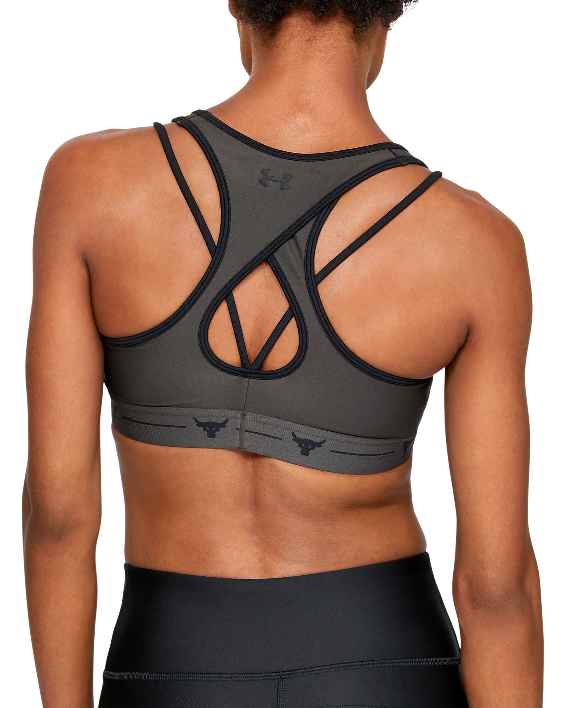 Women's Project Rock Armour Mid Crossback Strappy Sports Bra - Image 2