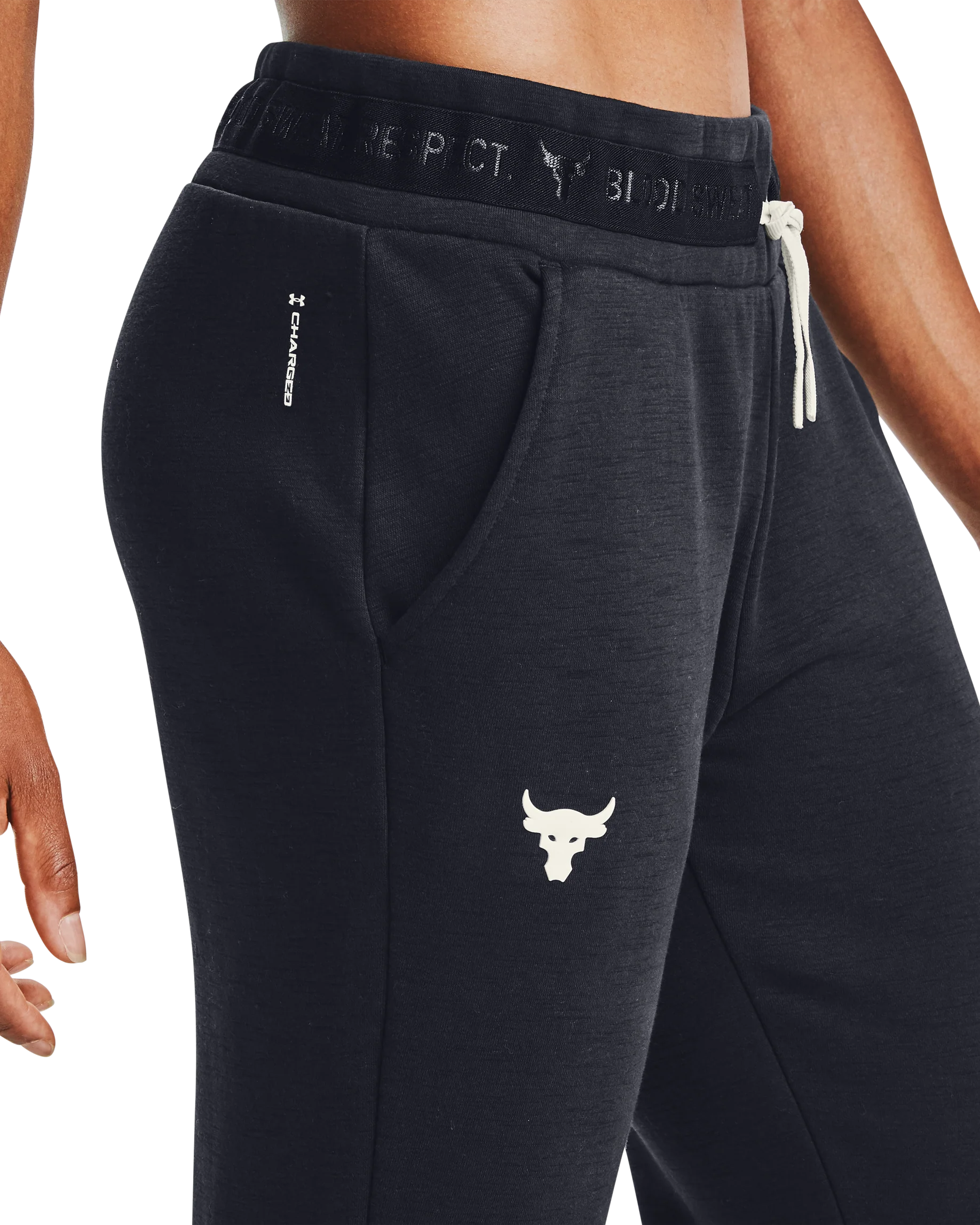 Women's UA Project Rock Charged Cotton® Fleece Pants - Image 7