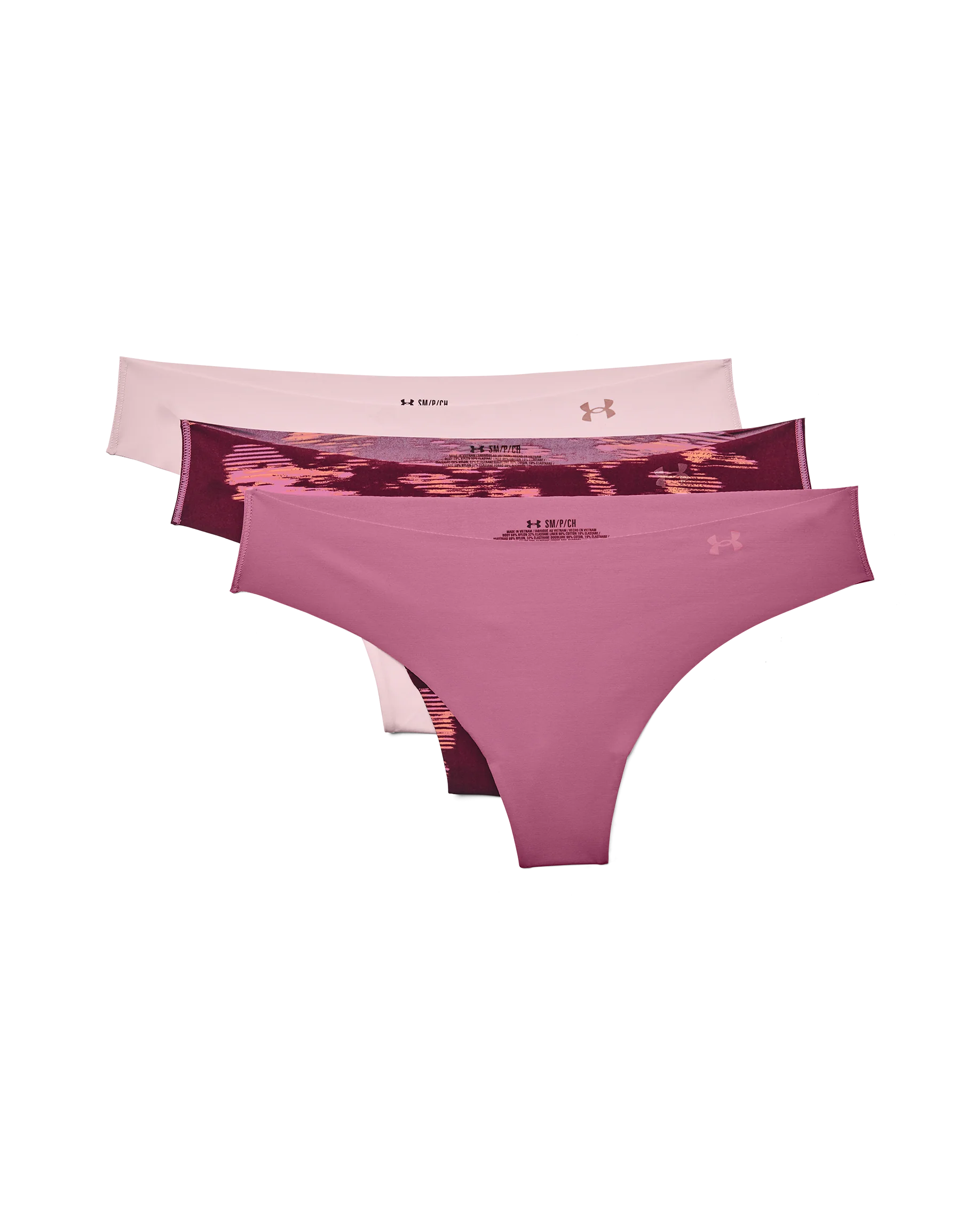 Women's UA Pure Stretch Thong 3-Pack Printed - Image 3