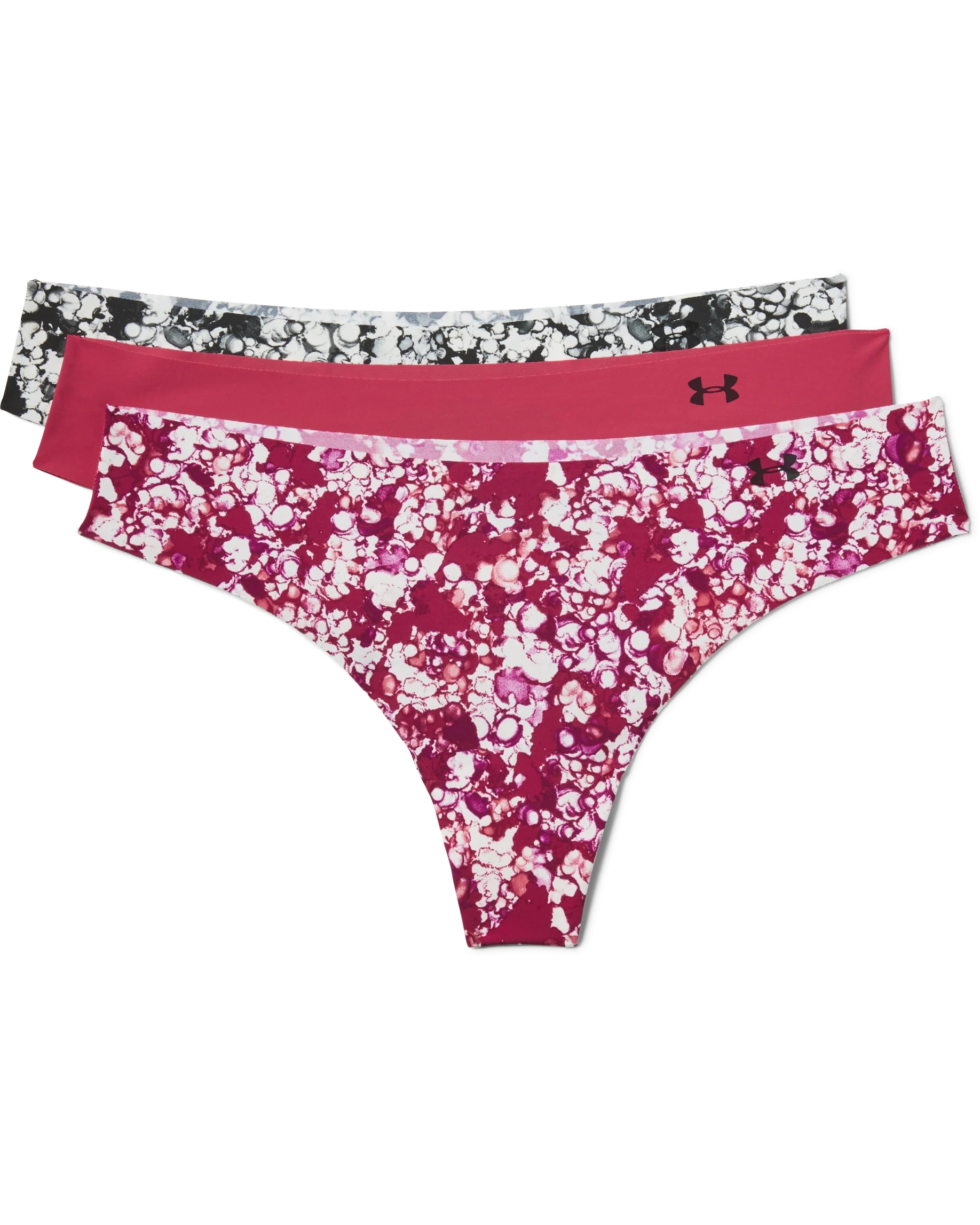 Women's UA Pure Stretch Thong 3-Pack Printed - Image 3