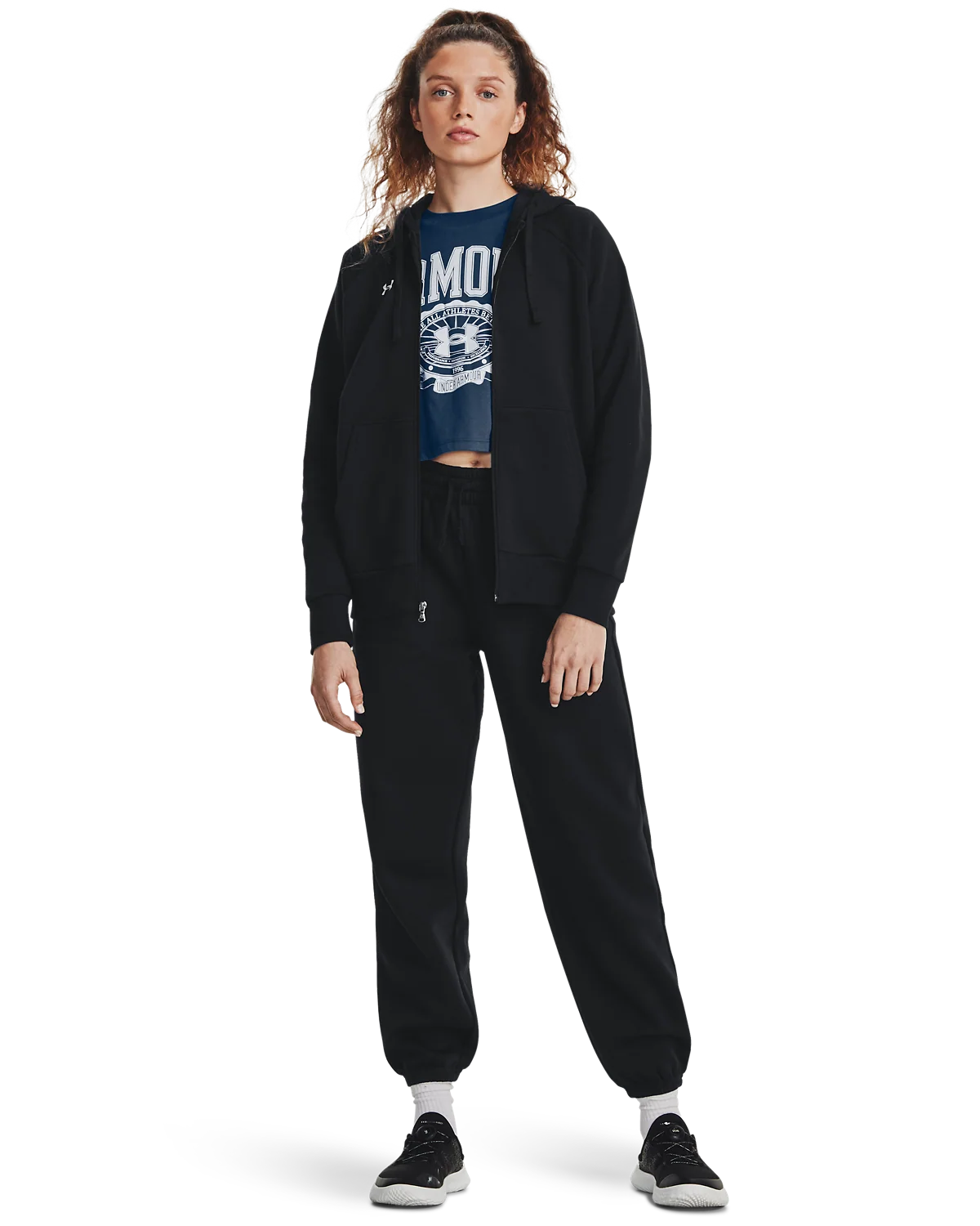 Women's UA Rival Fleece Full-Zip Hoodie - Image 3