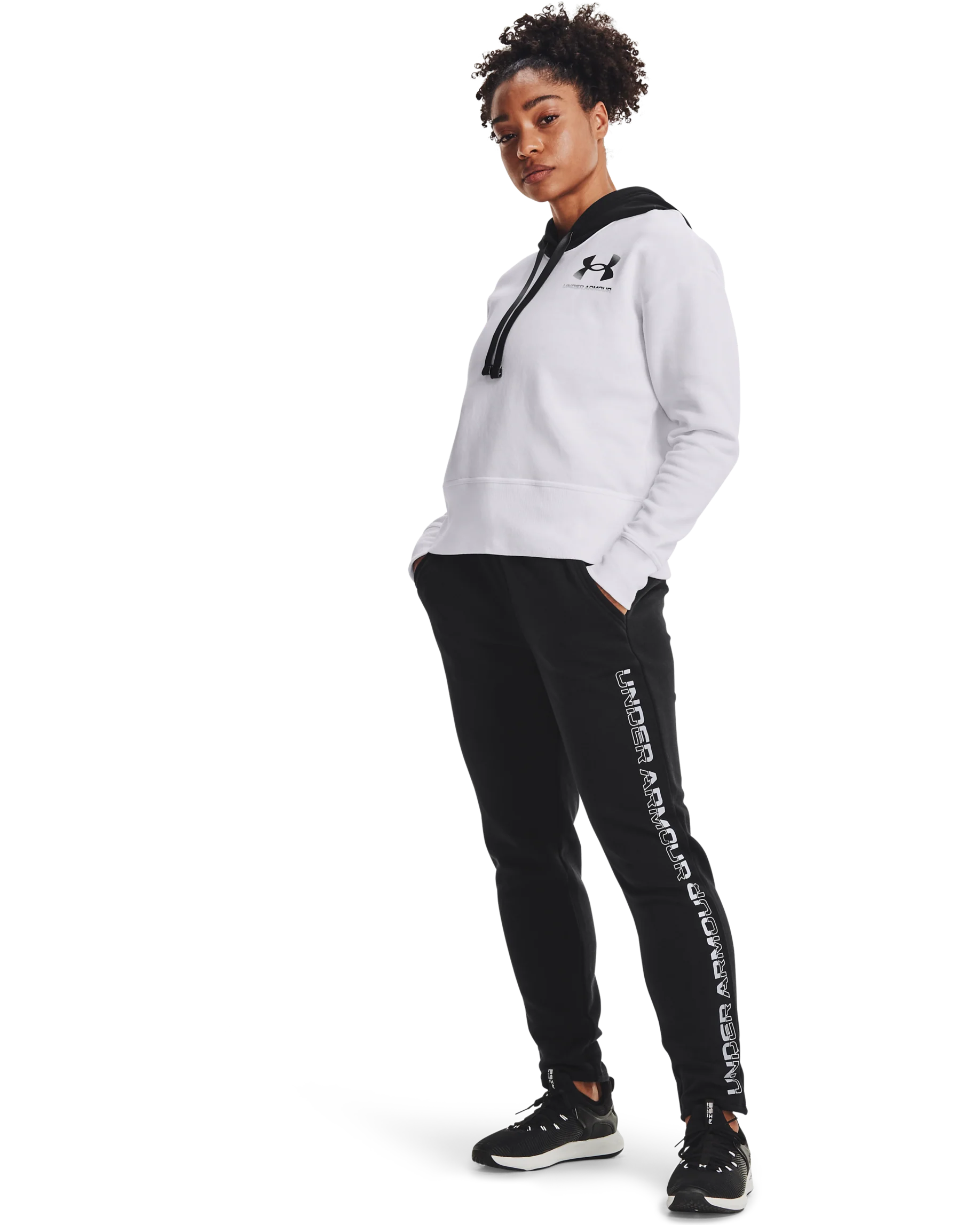 Women's UA Rival Fleece Gradient Pants - Image 3