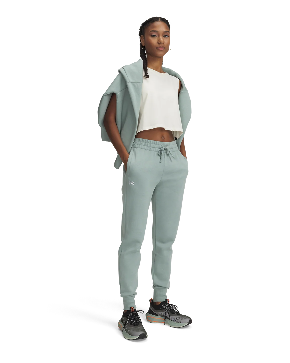 Women's UA Rival Fleece Joggers - Image 3