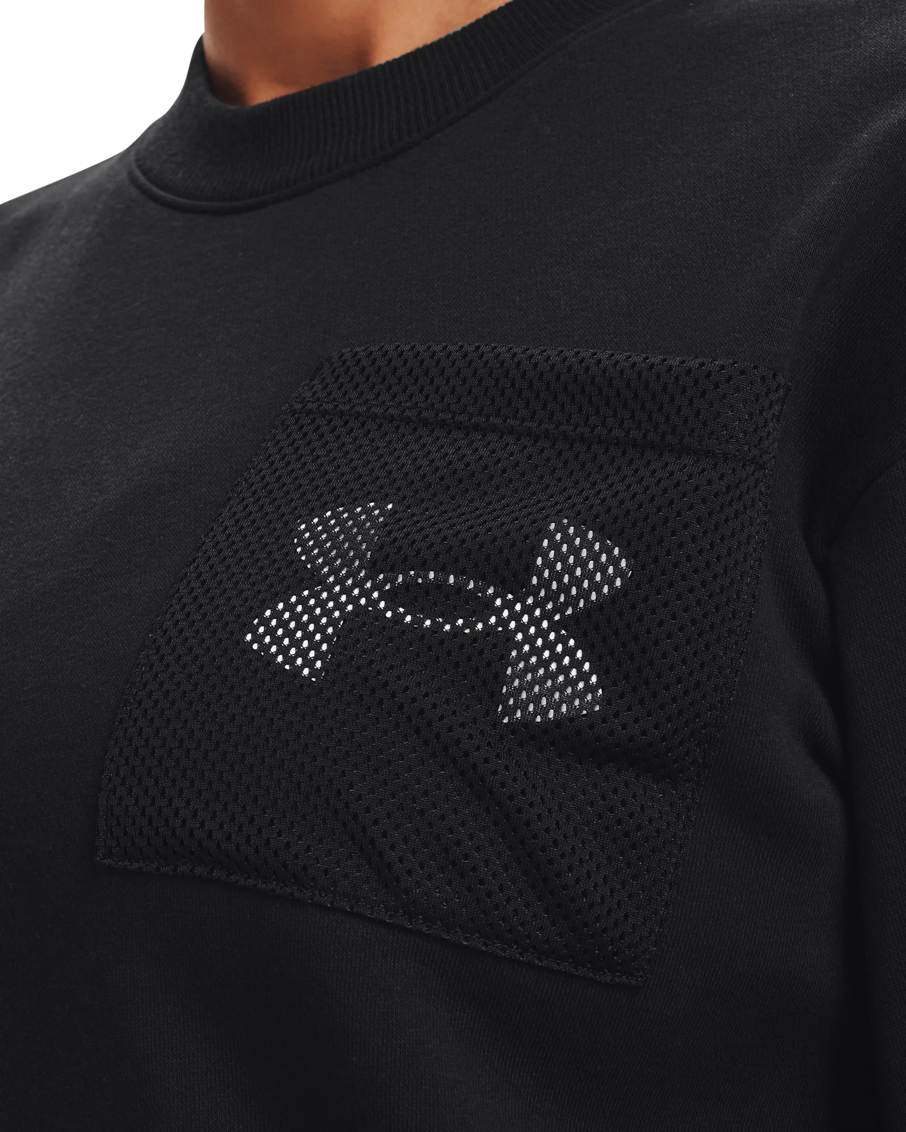 Women's UA Rival Fleece Mesh Crew - Image 5