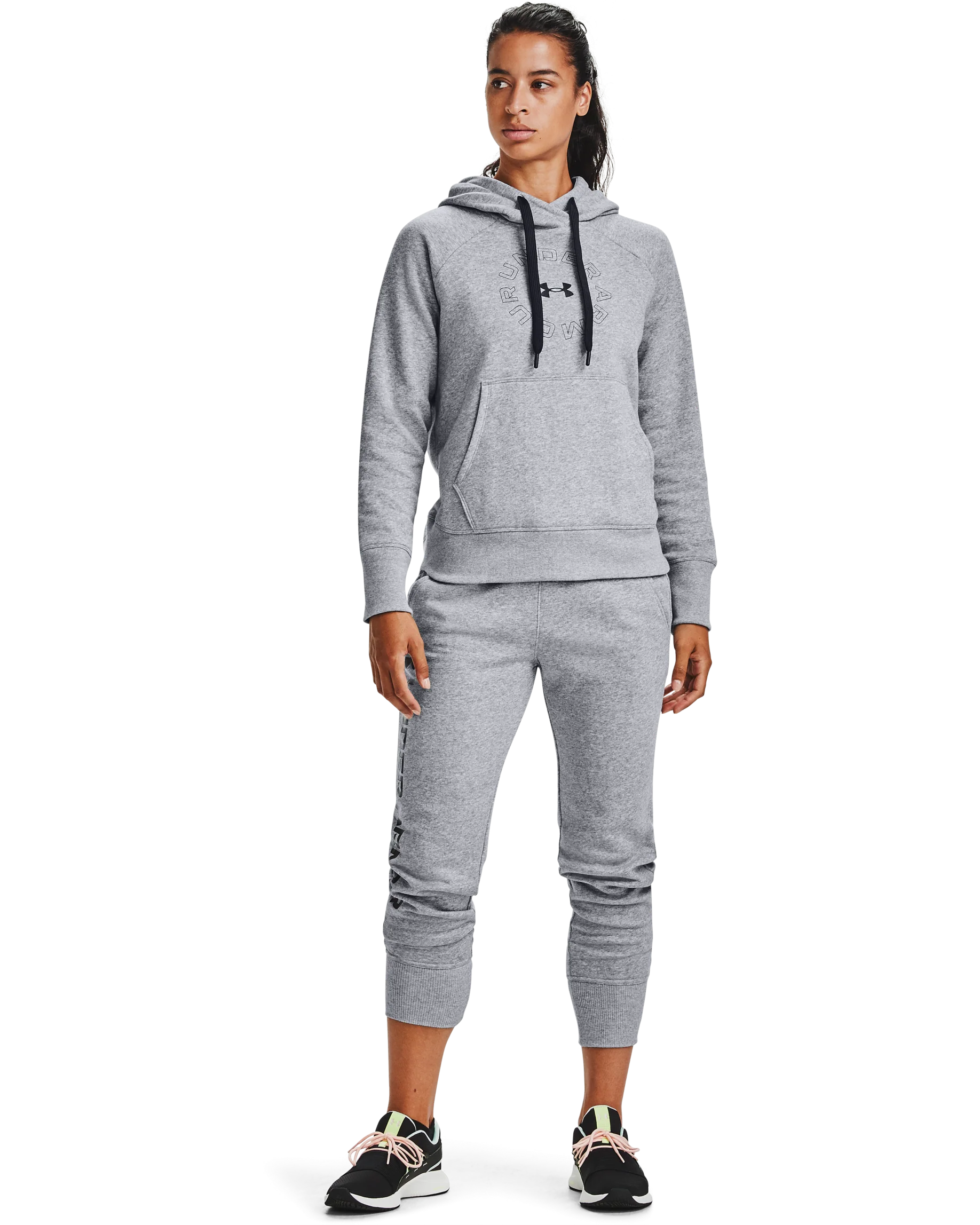 Women's UA Rival Fleece Shine Joggers - Image 5
