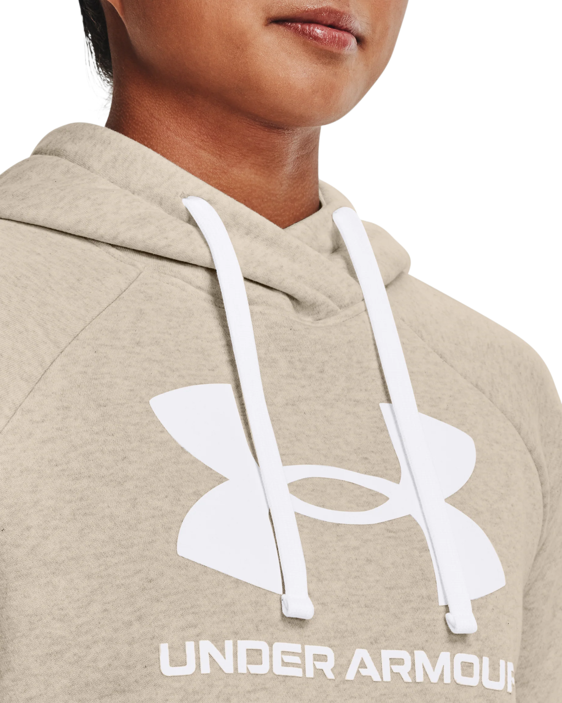 Women's UA Rival Fleece Short Sleeve Hoodie - Image 5