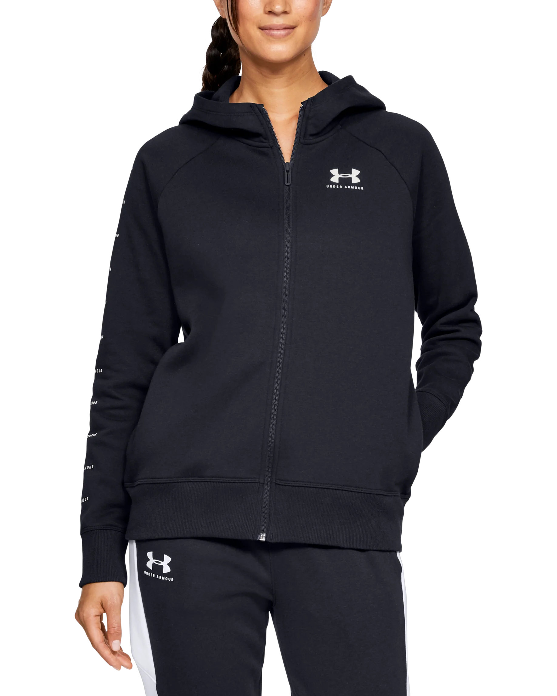 Women's UA Rival Fleece Sportstyle LC Graphic Full Zip Long Sleeve