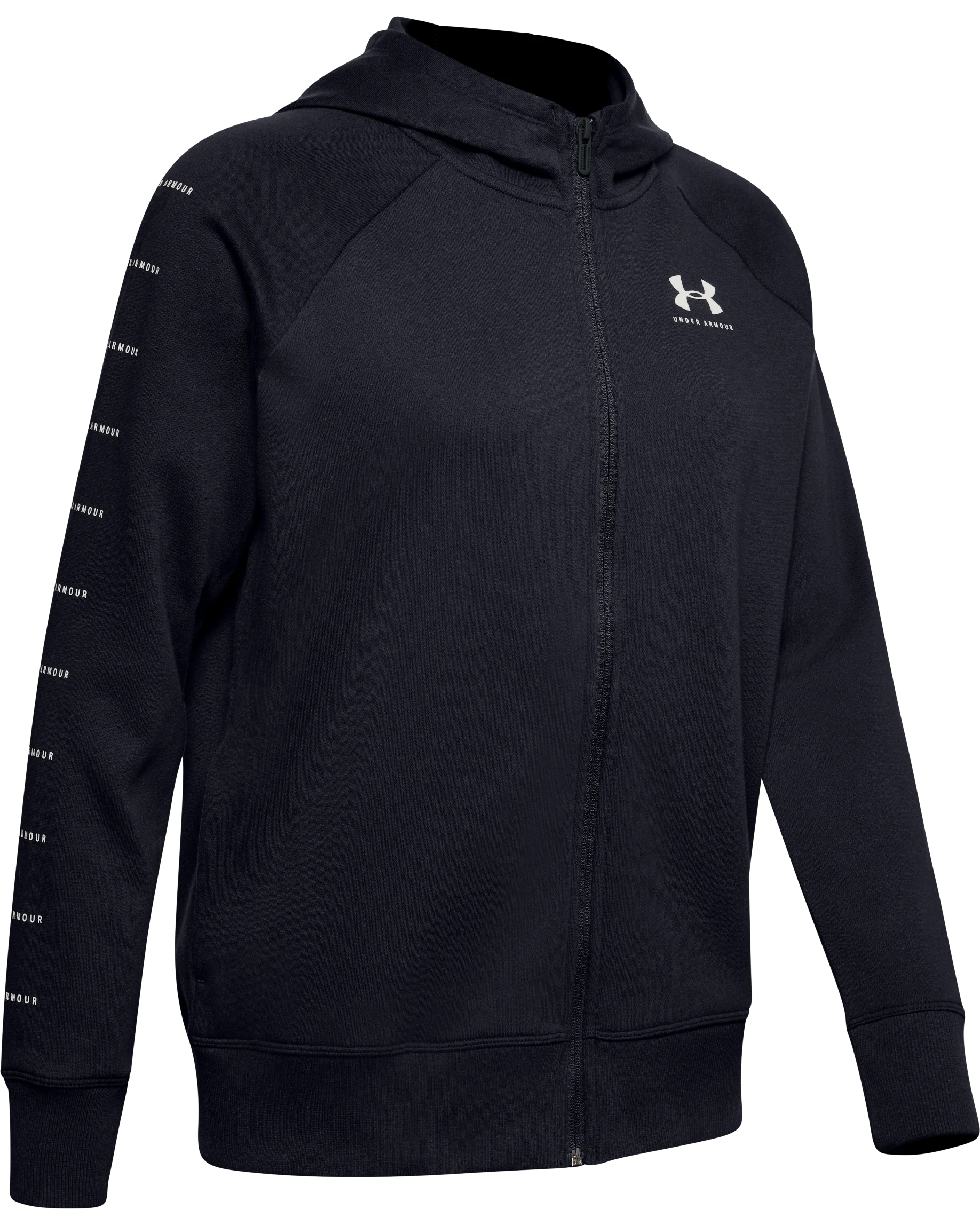 Women's UA Rival Fleece Sportstyle LC Graphic Full Zip Long Sleeve - Image 4