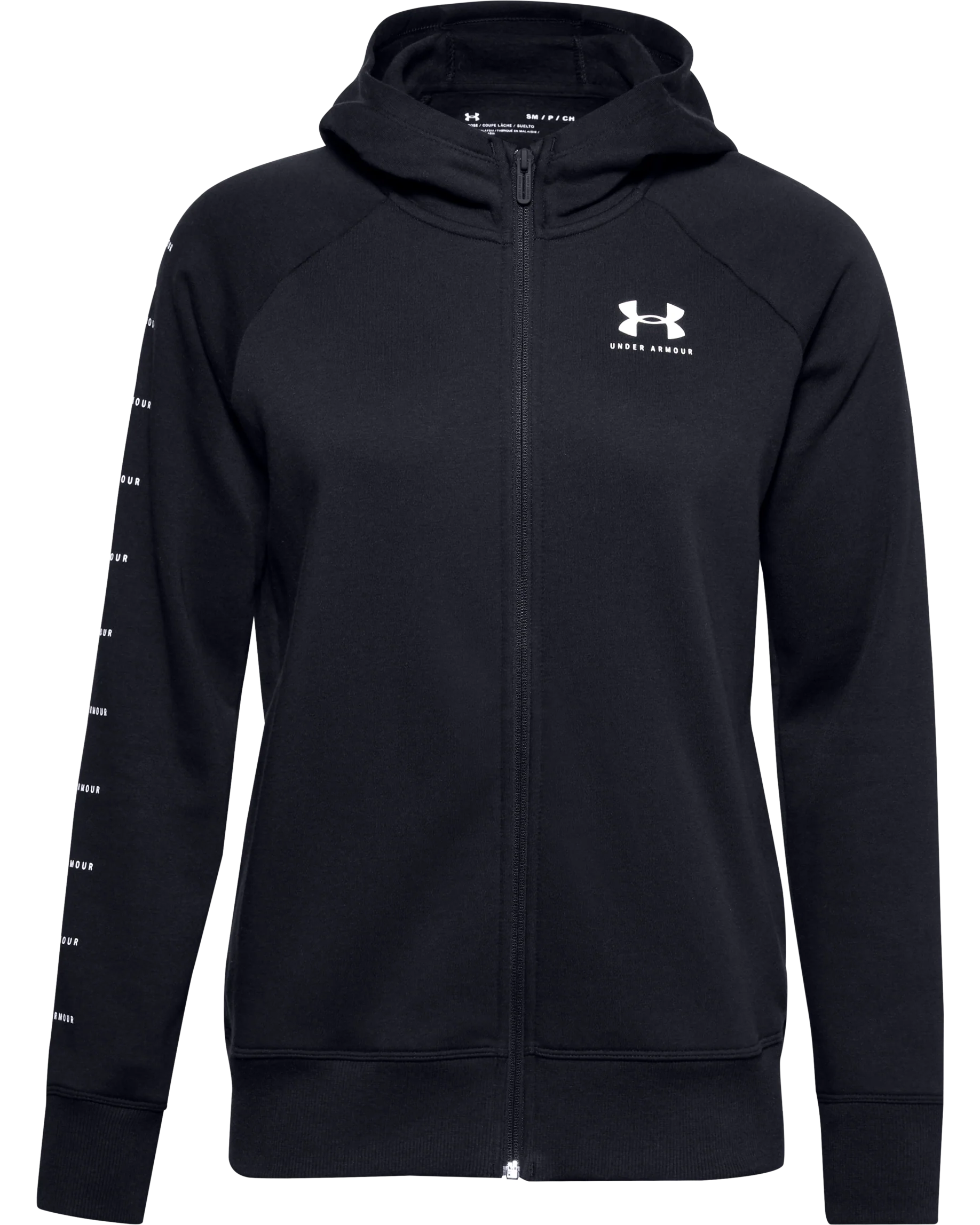 Women's UA Rival Fleece Sportstyle LC Graphic Full Zip Long Sleeve - Image 7
