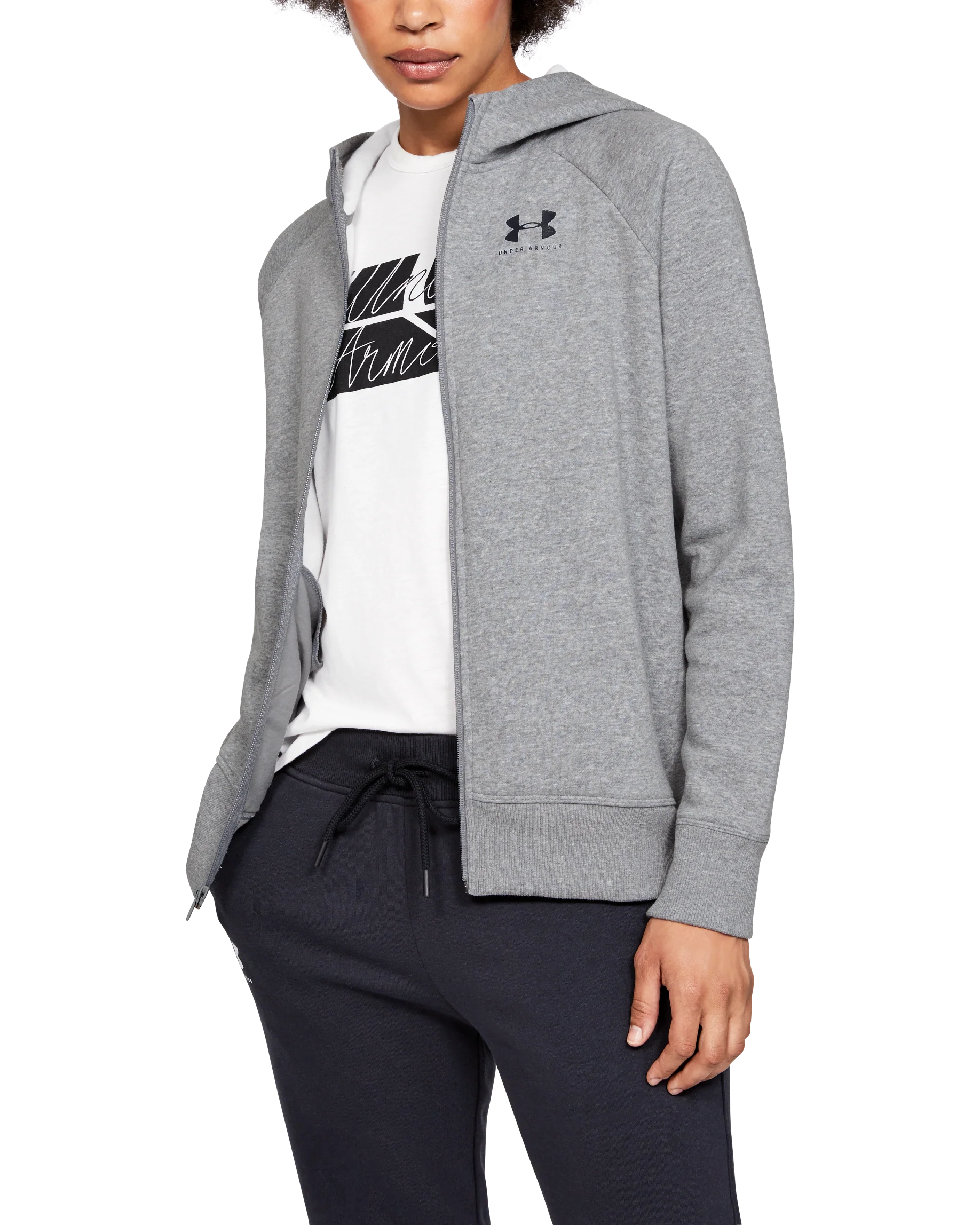 Women's UA Rival Fleece Sportstyle LC Graphic Full Zip Long Sleeve