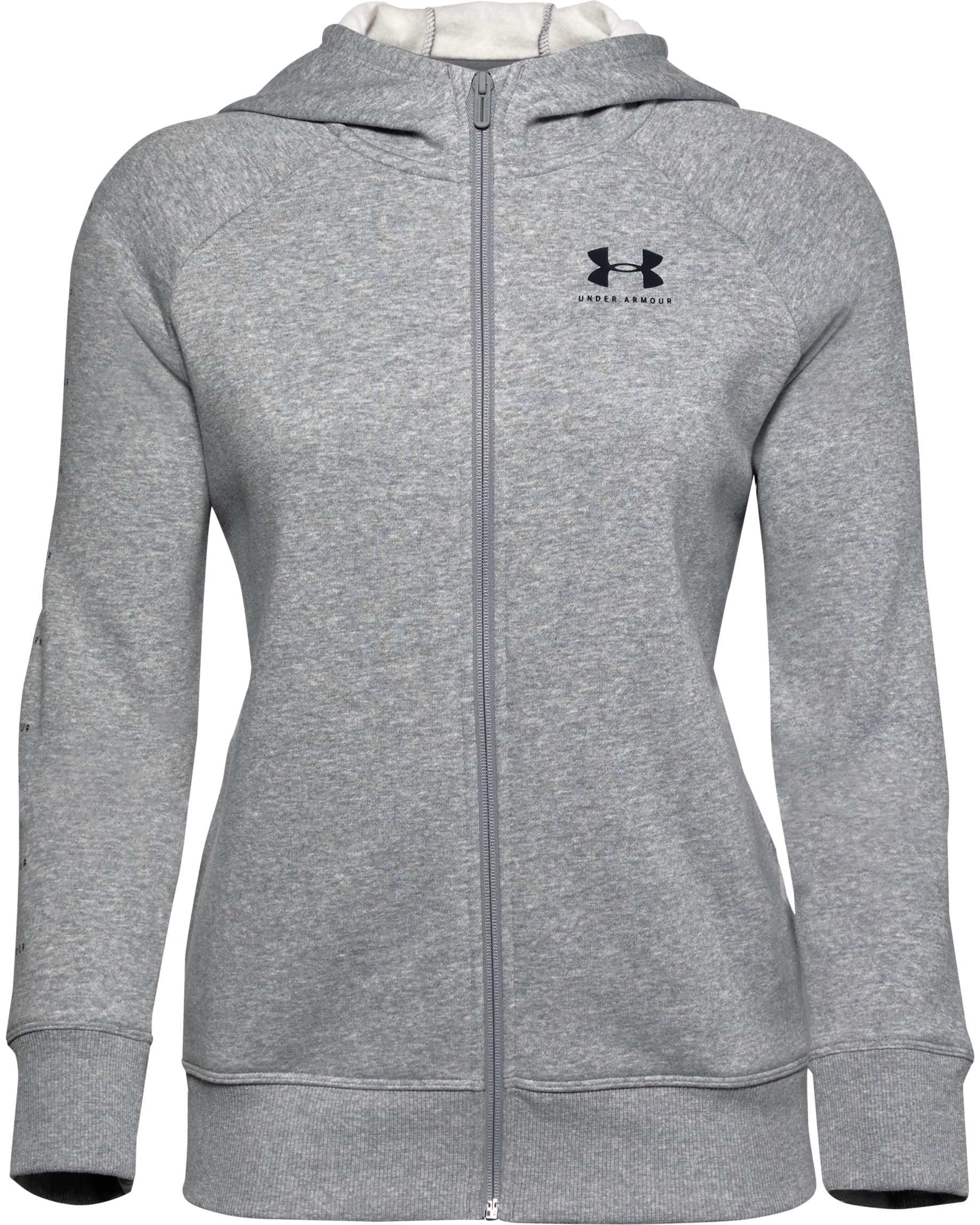 Women's UA Rival Fleece Sportstyle LC Graphic Full Zip Long Sleeve - Image 7