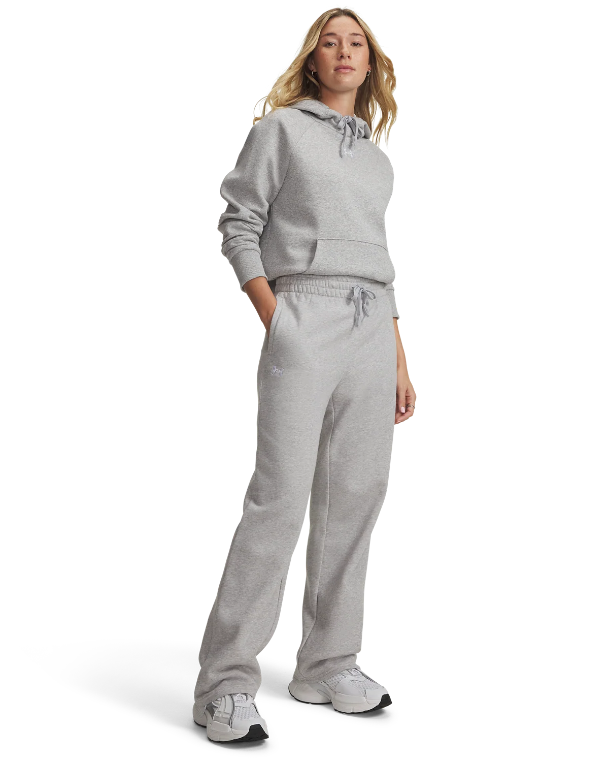 Women's UA Rival Fleece Straight Leg Pants - Image 4