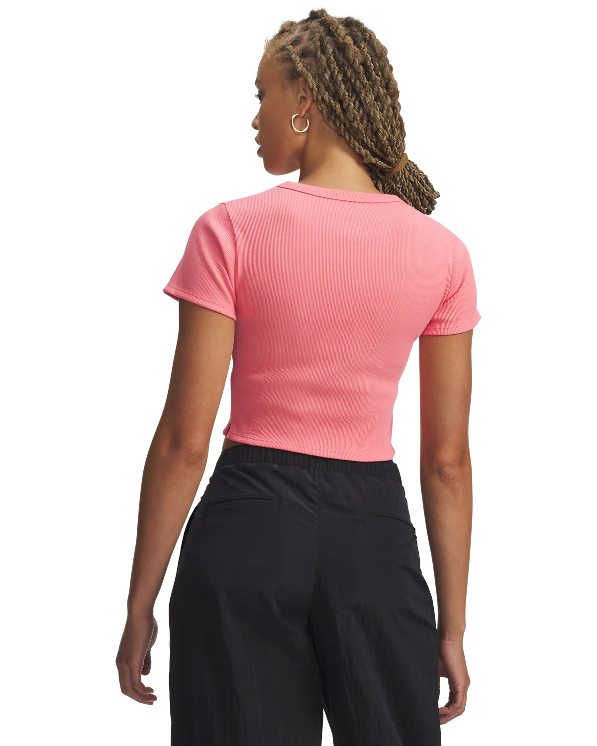 Women's UA Rival Rib Baby T-Shirt Short Sleeve - Image 2