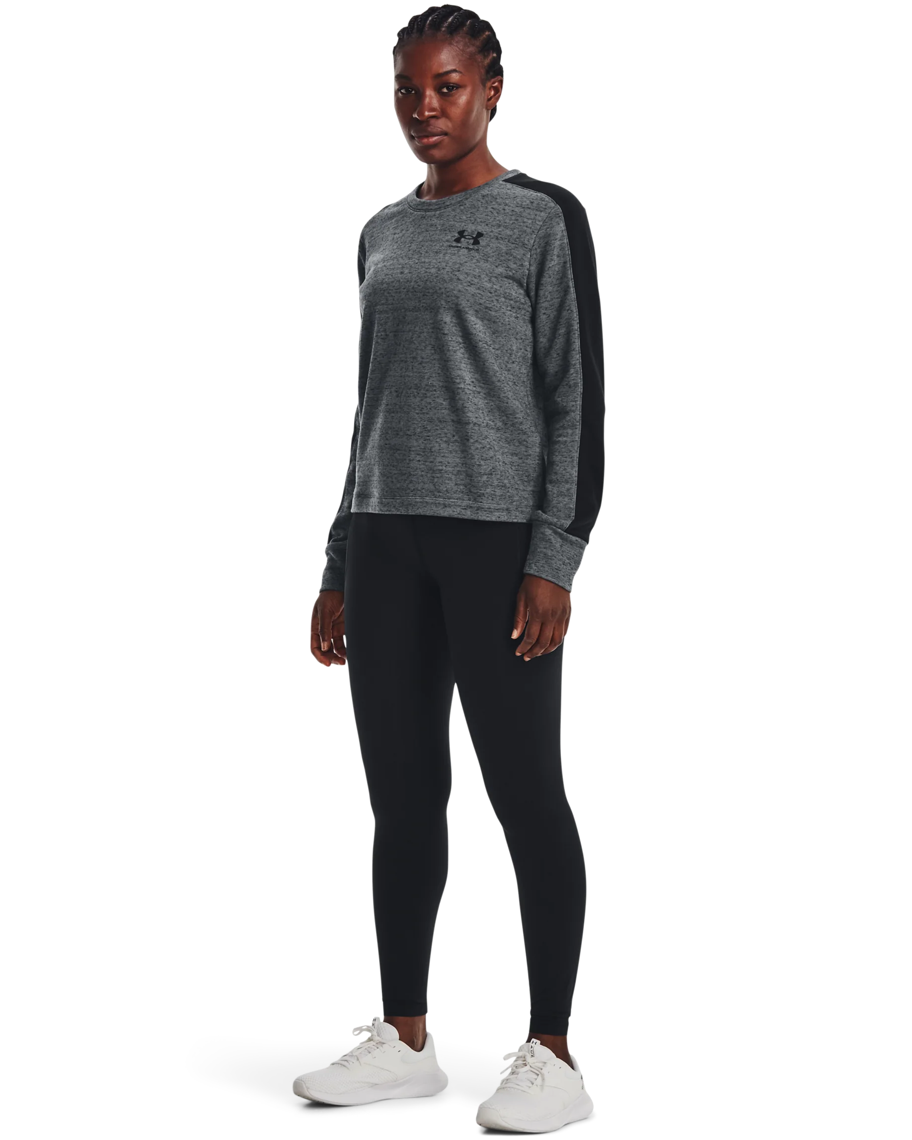 Women's UA Rival Terry Colorblock Crew - Image 3