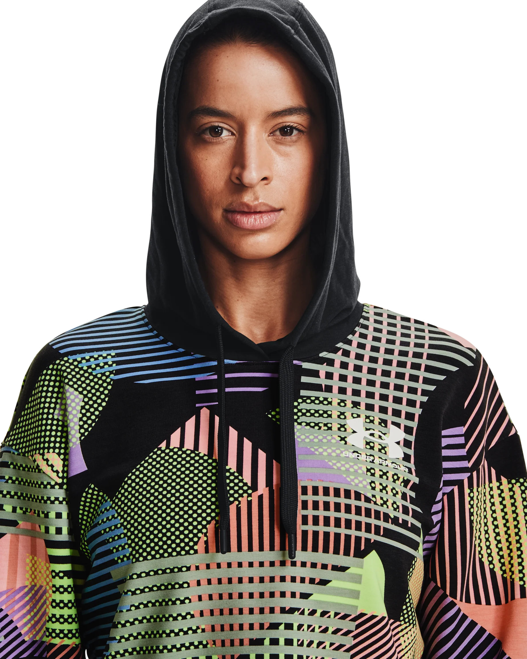 Women's UA Rival Terry Geo Print Hoodie - Image 6