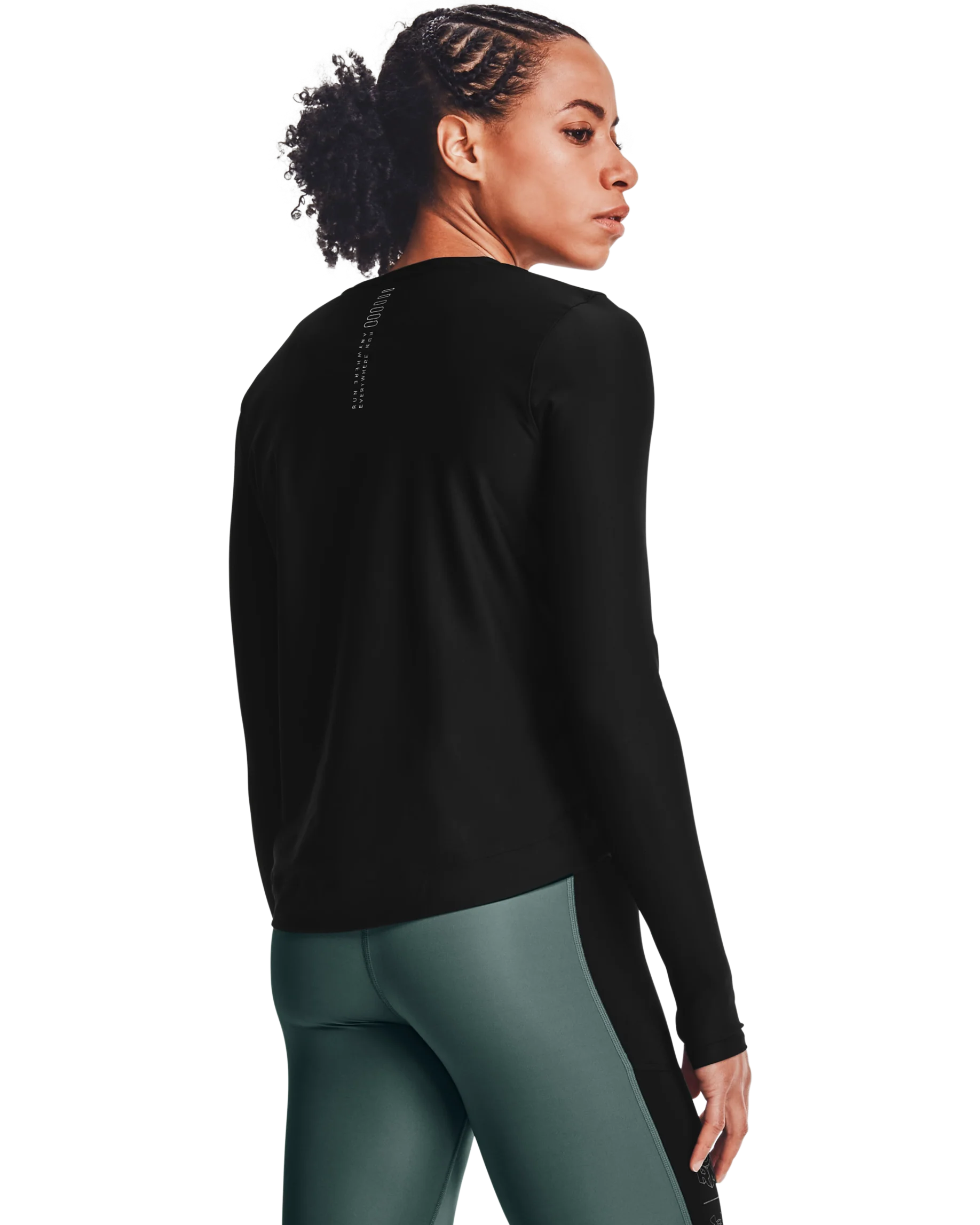 Women's UA Run Anywhere Cropped Long Sleeve Shirt - Image 2