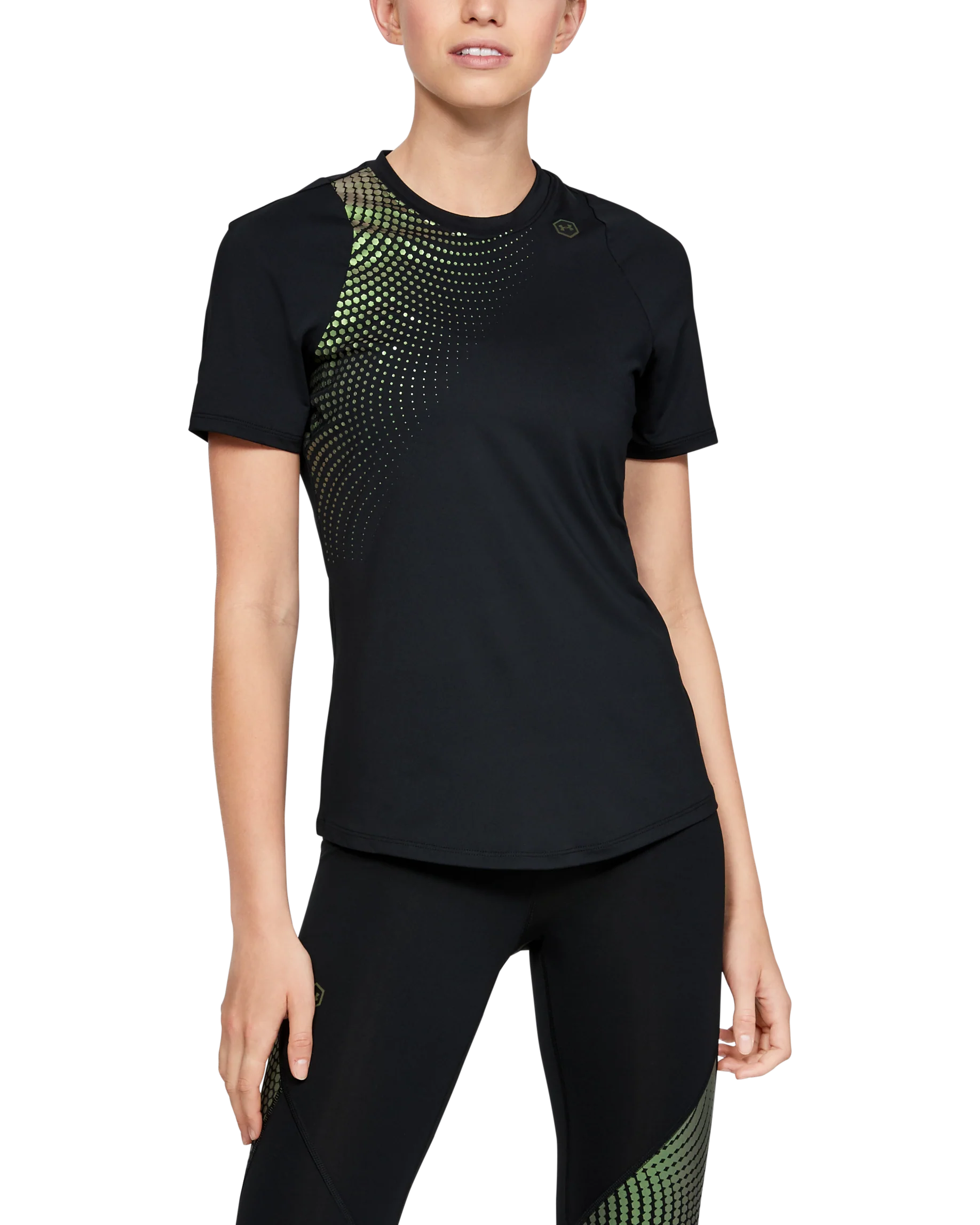 Women's UA RUSH™ Short Sleeve Hex Ombre Graphic