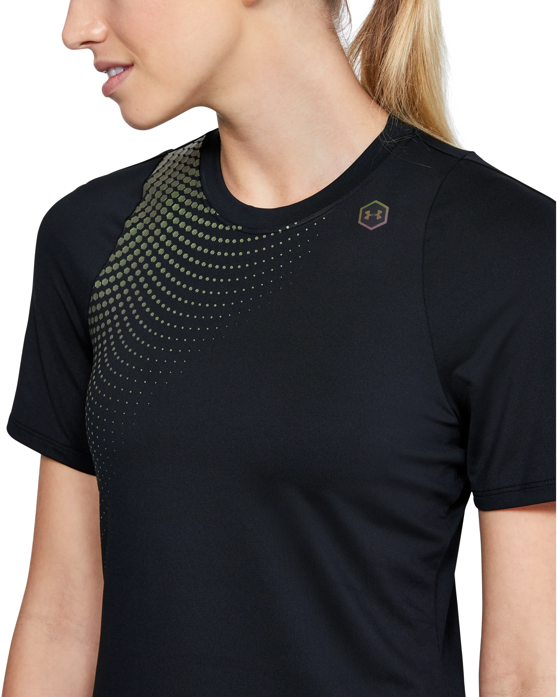 Women's UA RUSH™ Short Sleeve Hex Ombre Graphic - Image 5