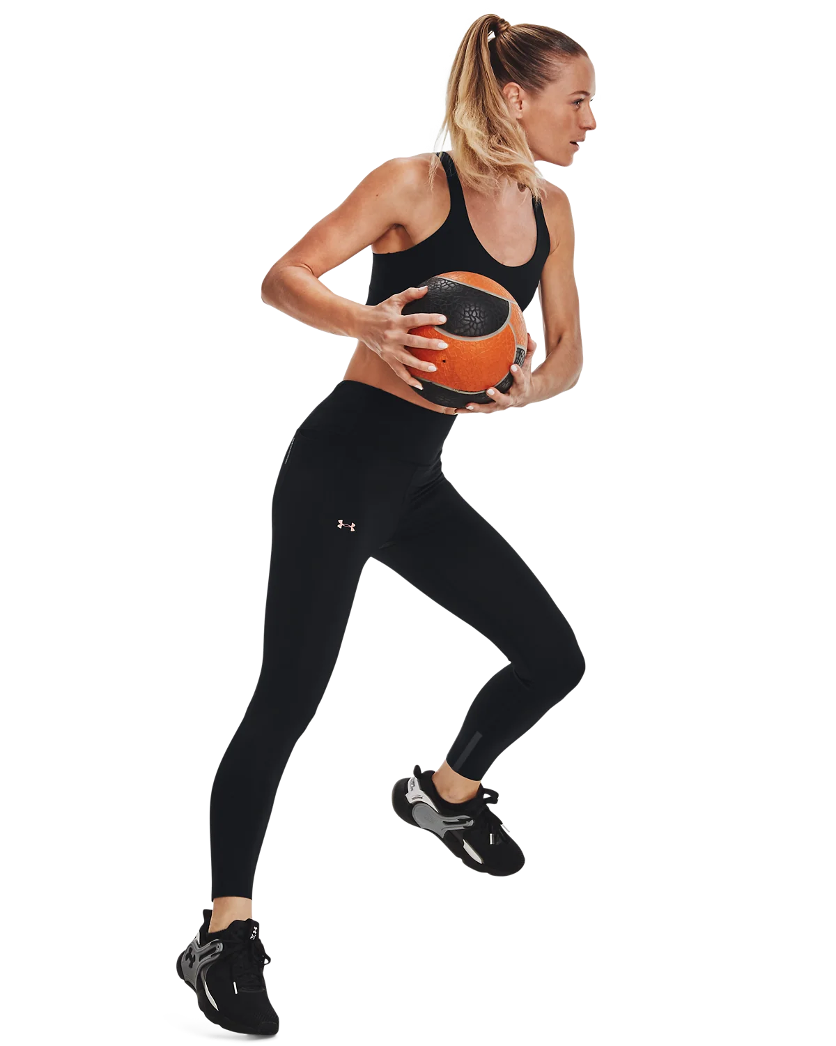 Women's UA RUSH™ SmartForm Ankle Leggings - Image 4