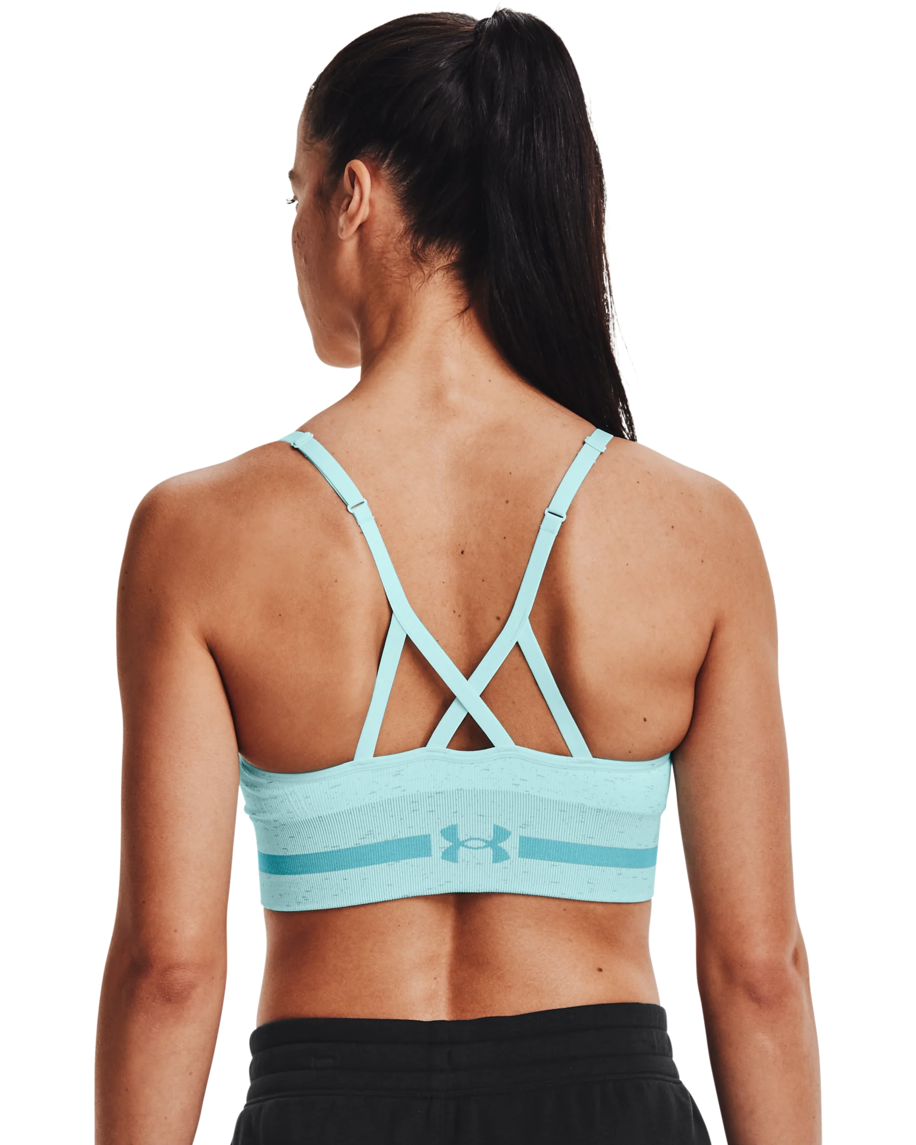 Women's UA Seamless Low Long Heather Sports Bra - Image 2