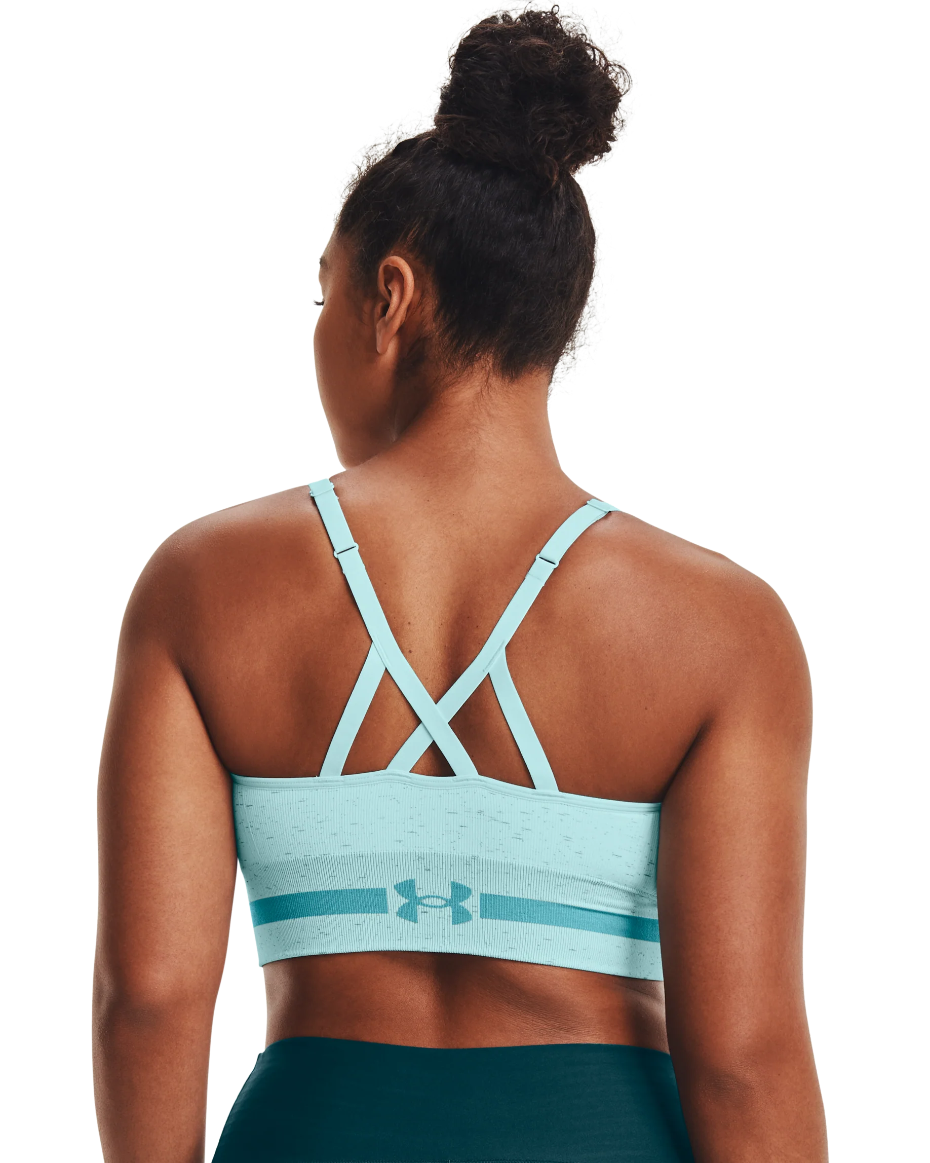 Women's UA Seamless Low Long Heather Sports Bra - Image 3