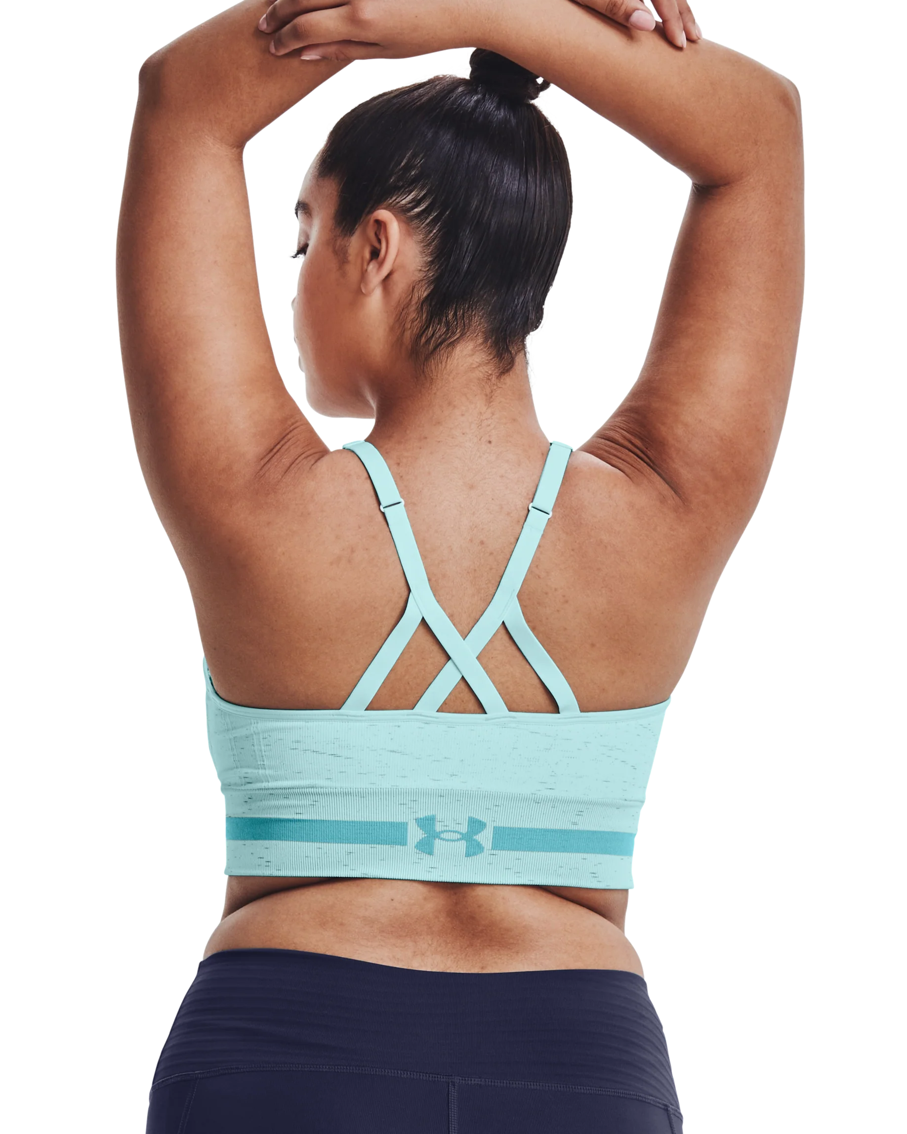 Women's UA Seamless Low Long Heather Sports Bra - Image 5