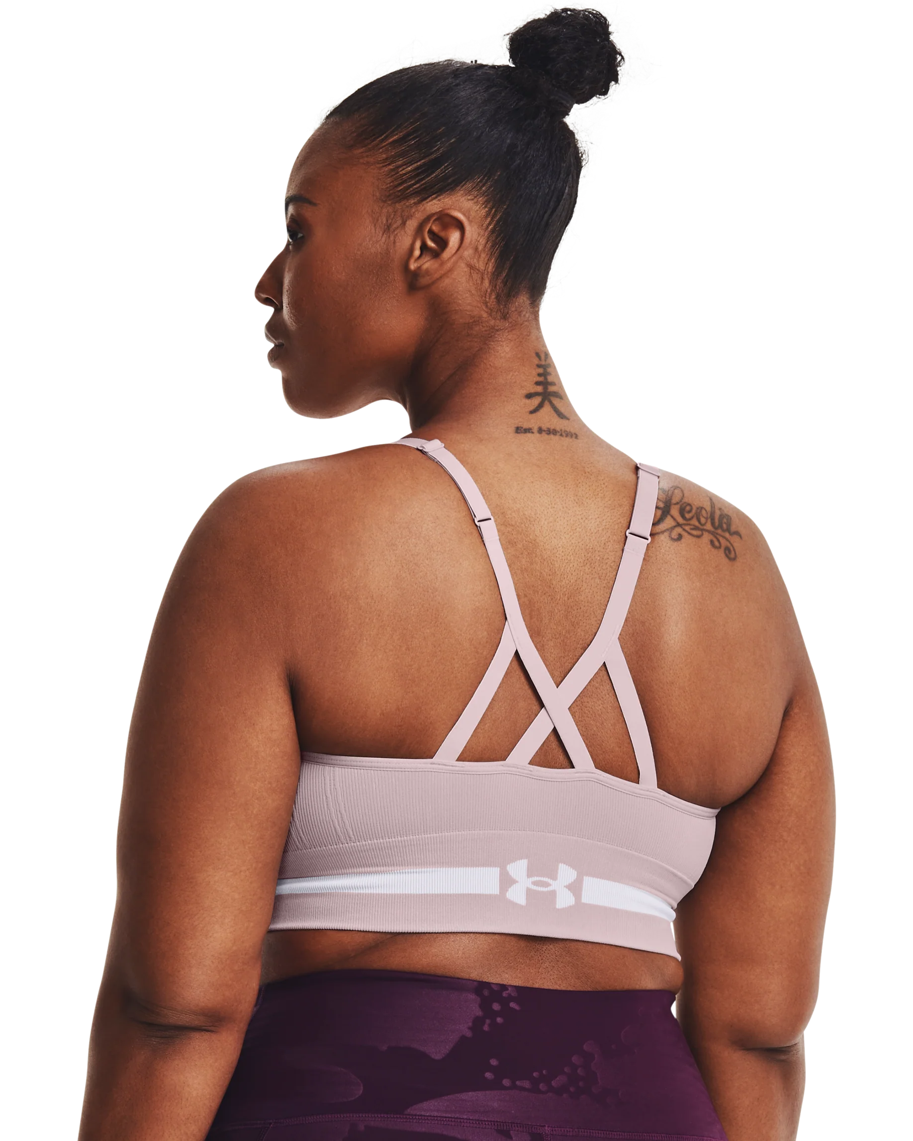 Women's UA Seamless Low Long Sports Bra - Image 3
