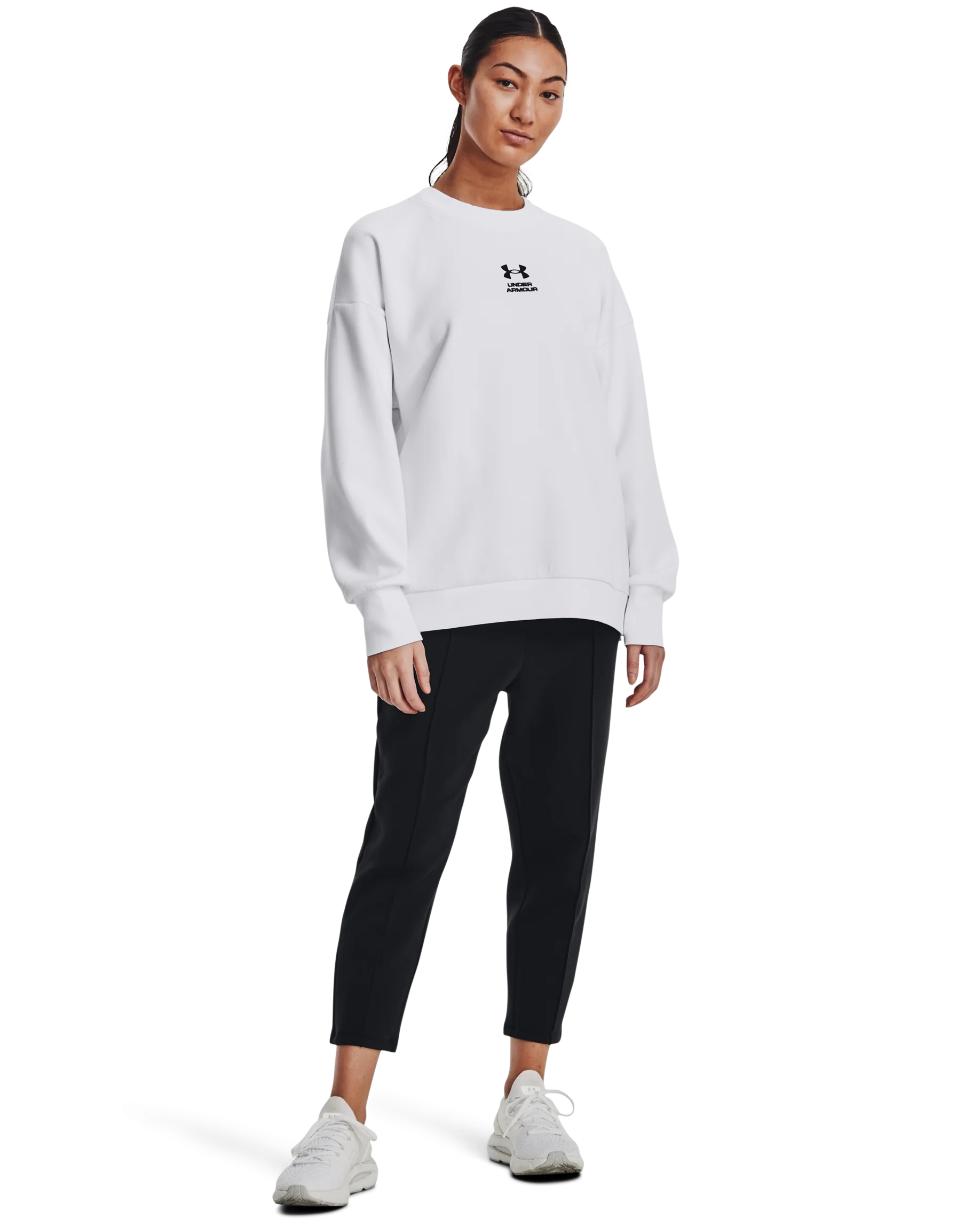 Women's UA Summit Knit Oversize Crew - Image 3