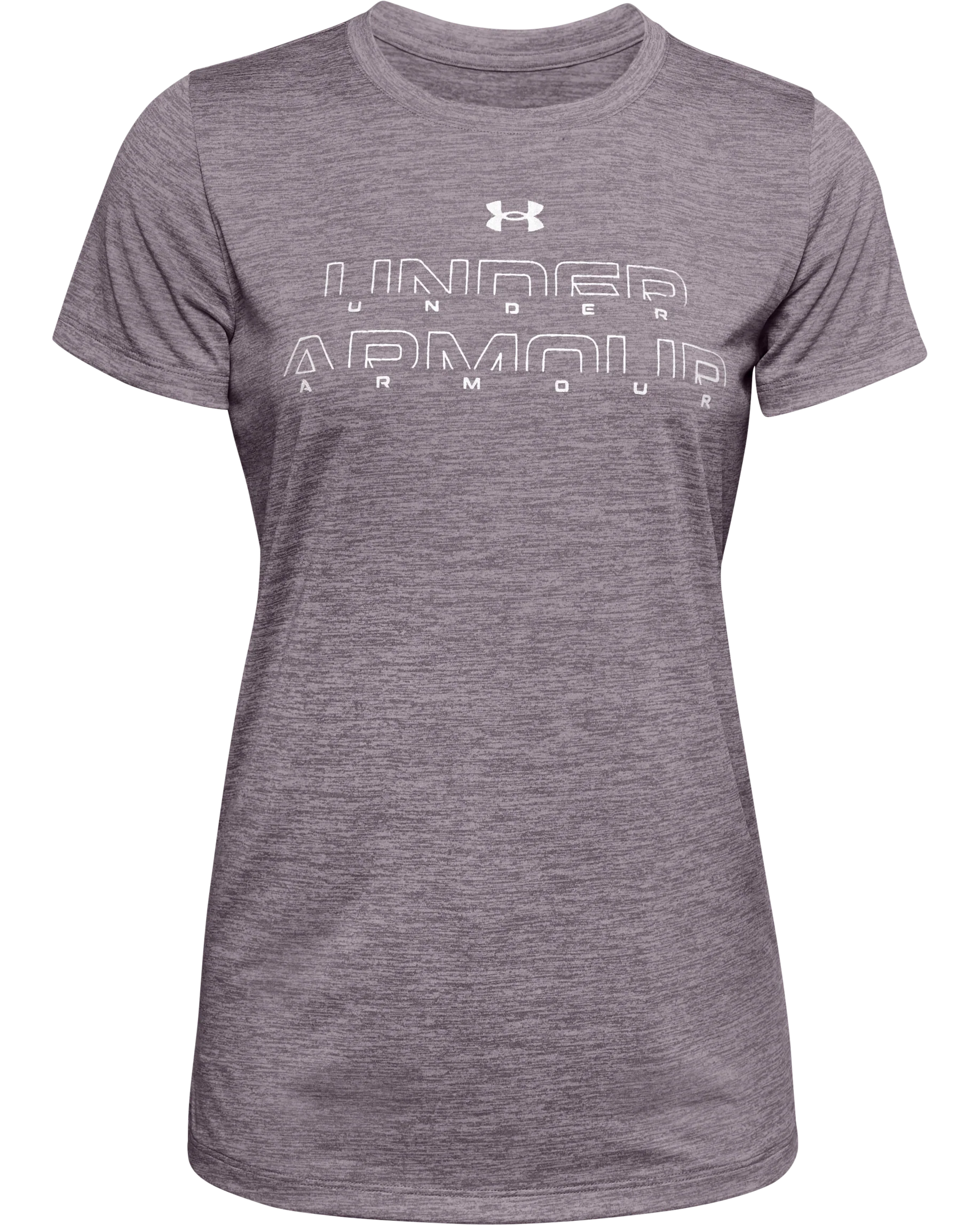 Women's UA Tech™ Twist Graphic Wordmark Short Sleeve Shirt - Image 4