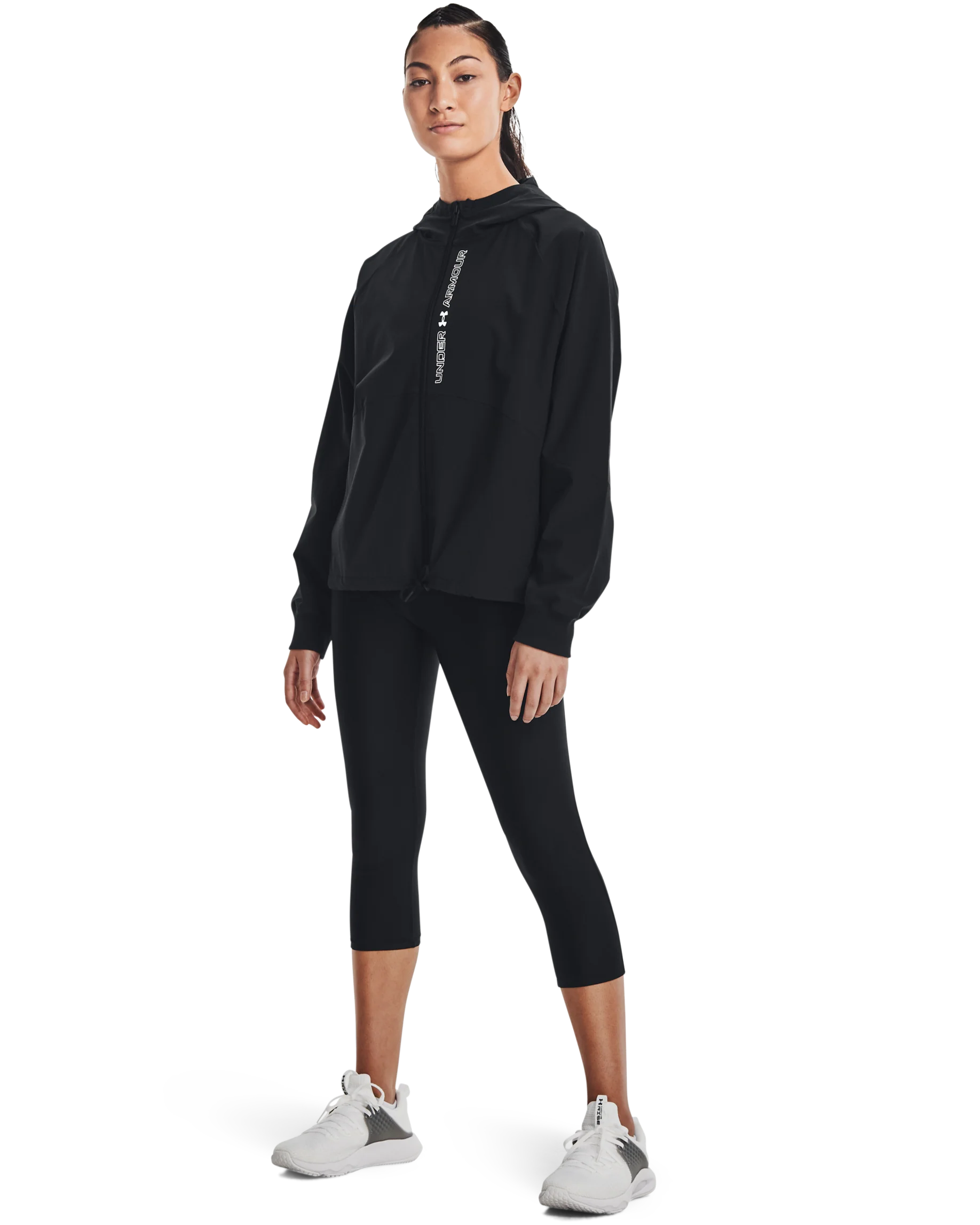 Women's UA Woven Full-Zip Jacket - Image 3